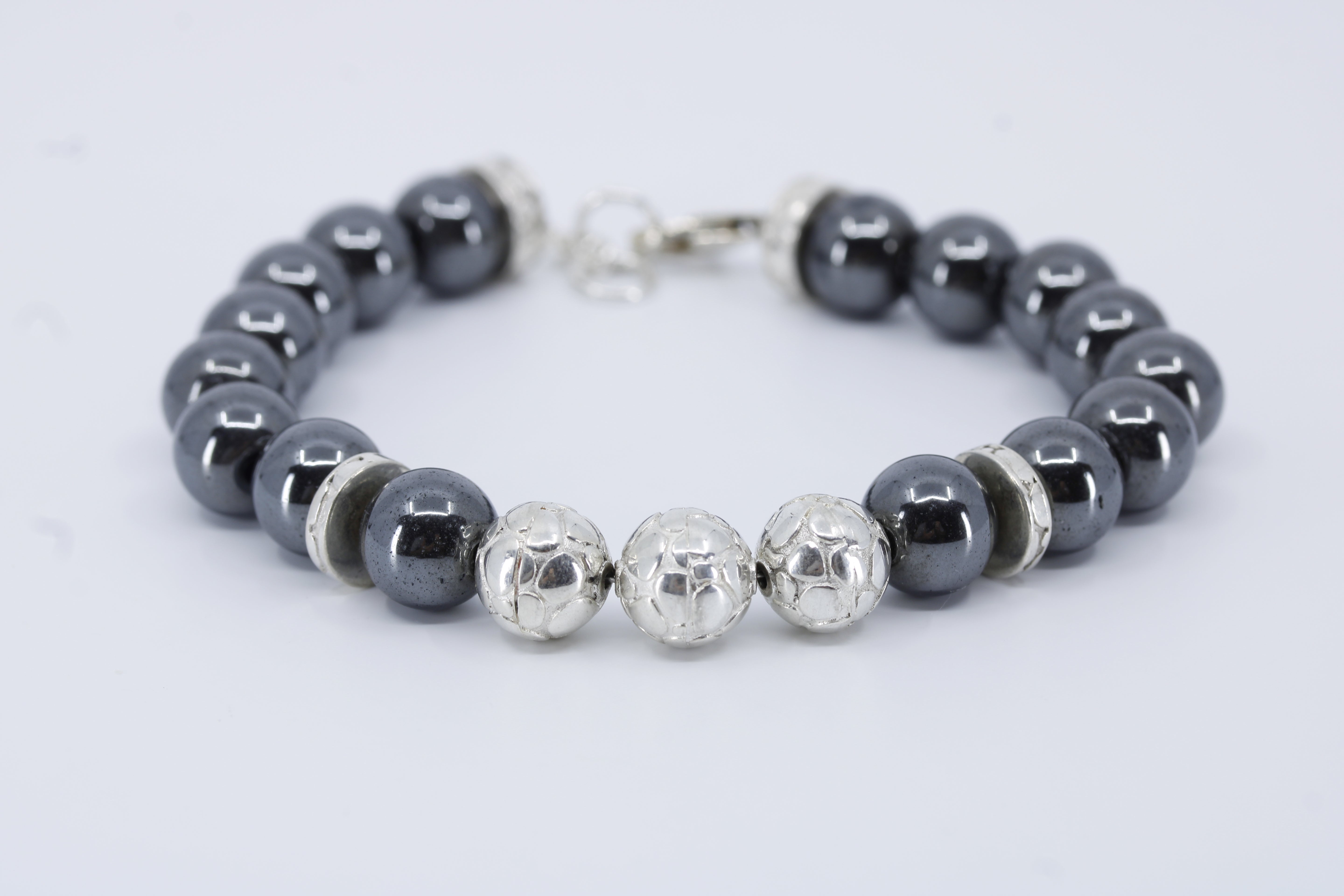 Monaco Hematite Triple Bracelet