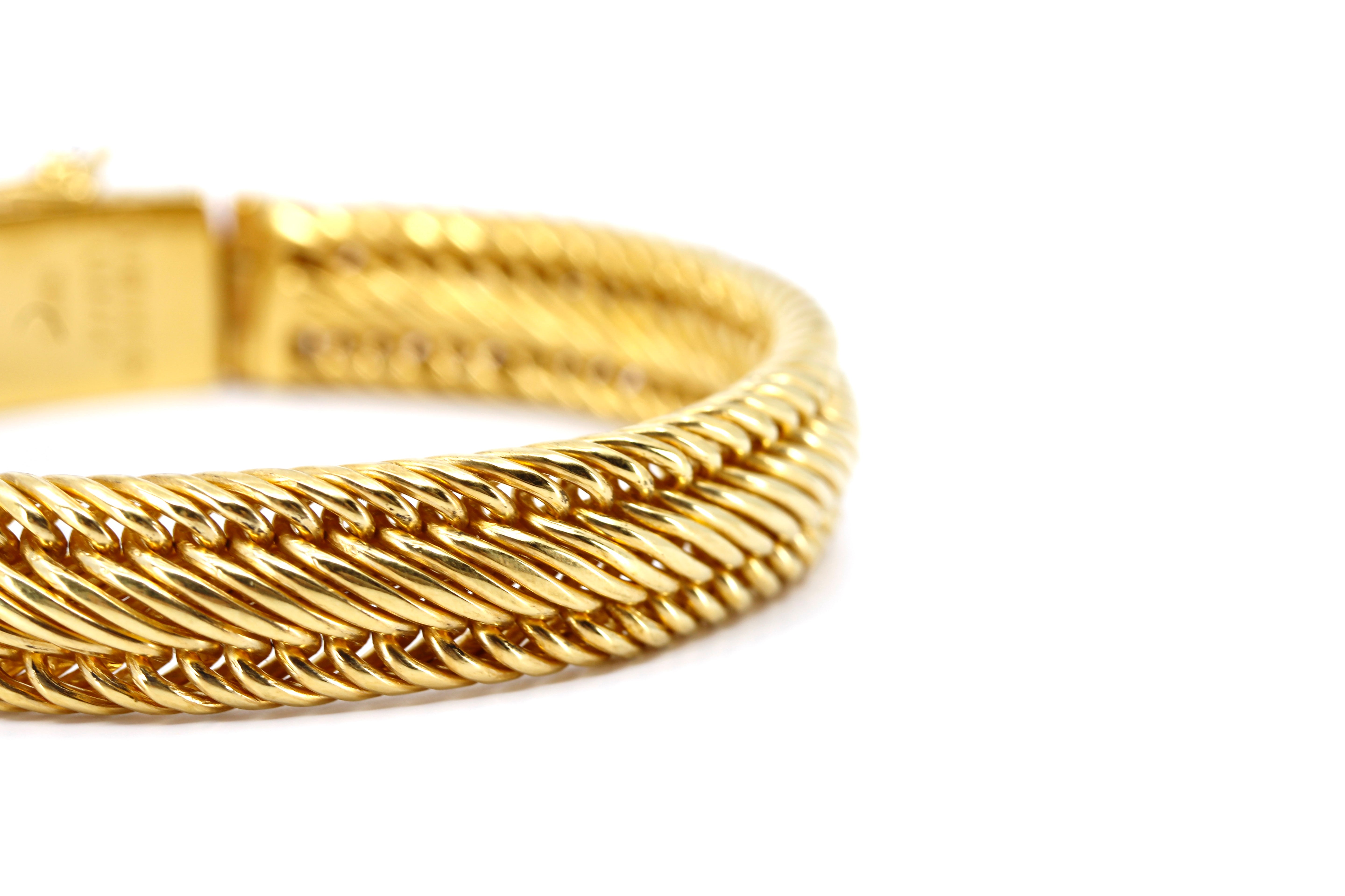 DALILA 18K Gold Vermeil Braided Wheat Link Bracelet