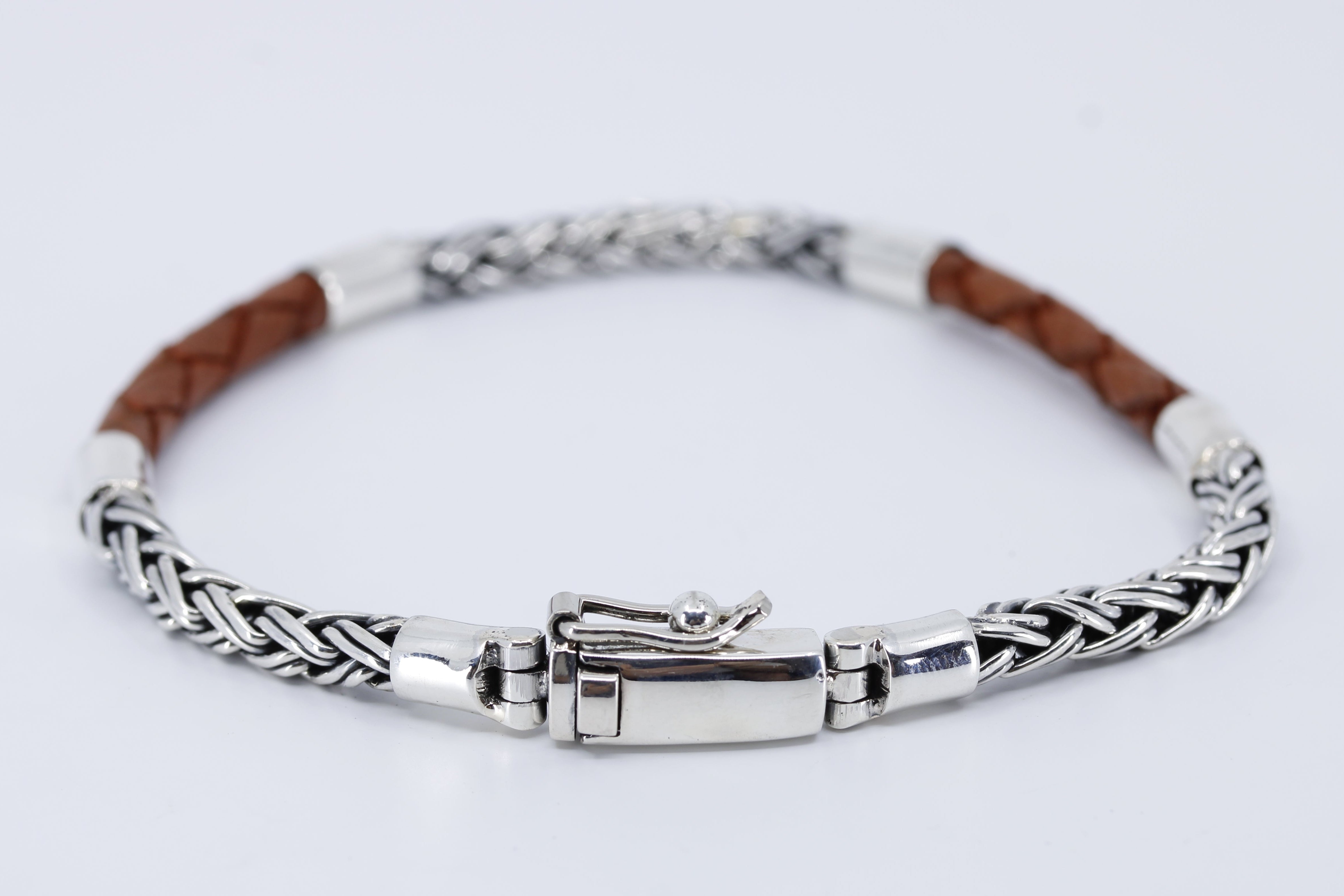 NOVA Braided Chain & Leather Bracelet