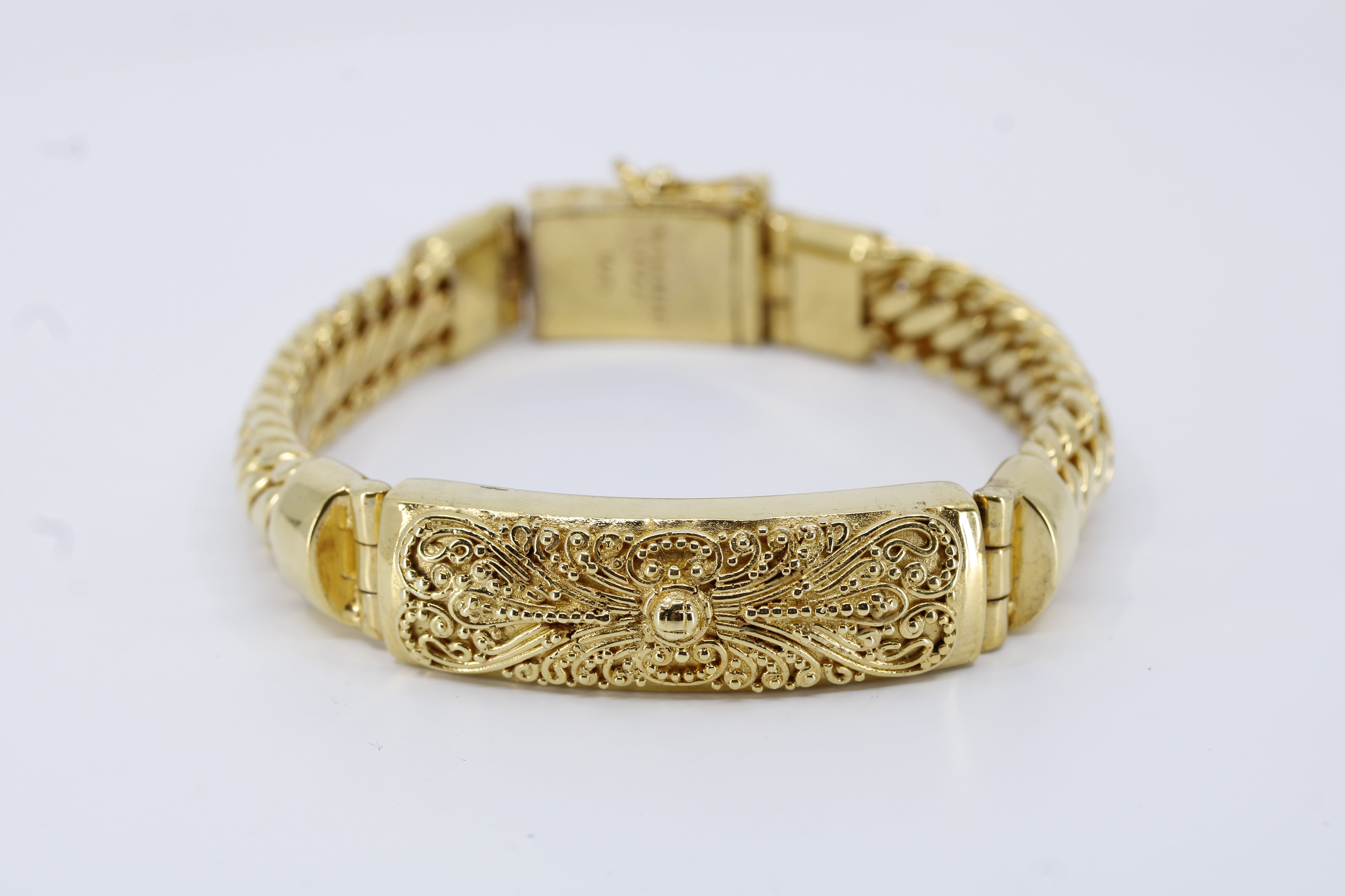 Casa Bali 18K Gold Vermeil Woven Chain Bar Bracelet