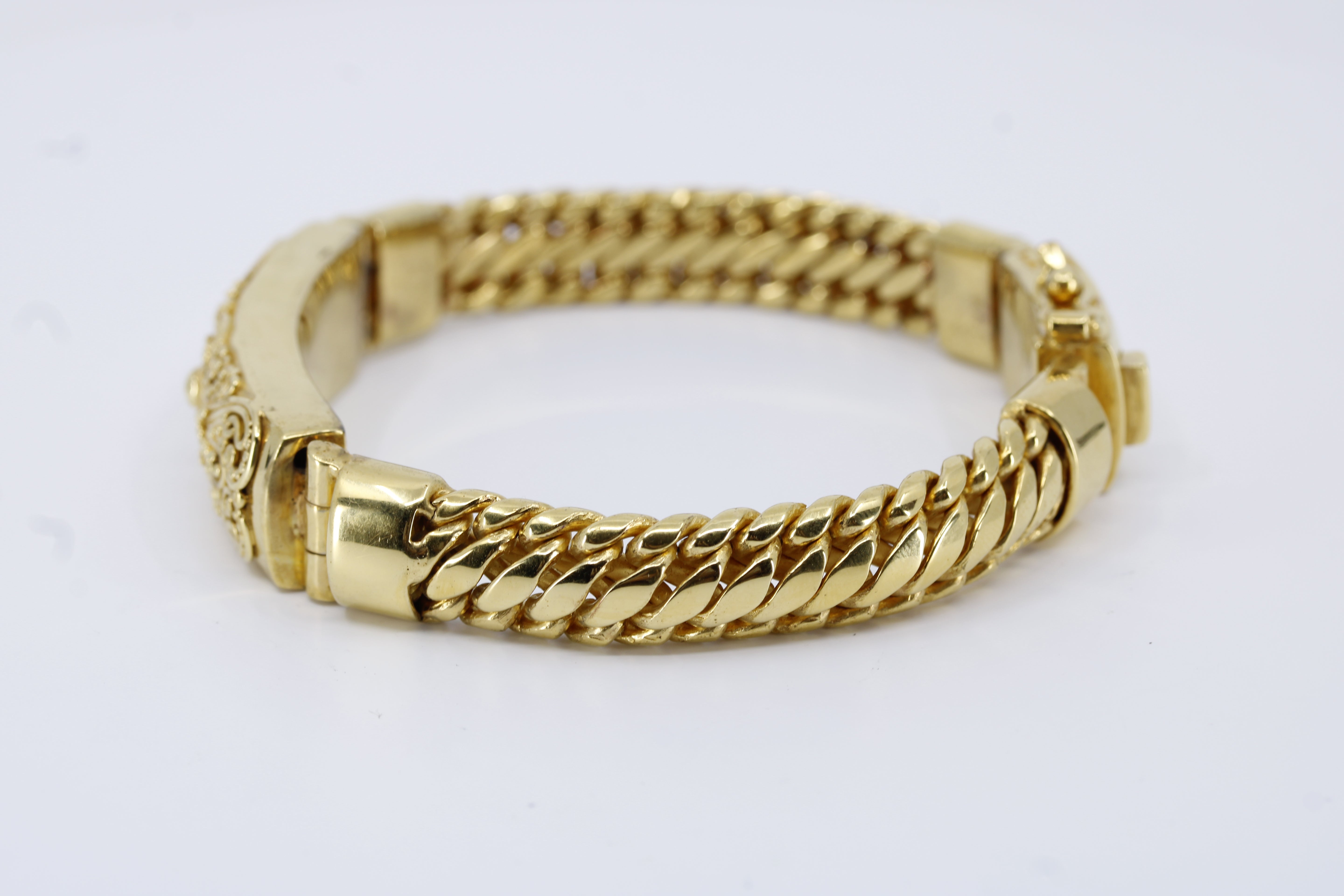 Casa Bali 18K Gold Vermeil Woven Chain Bar Bracelet