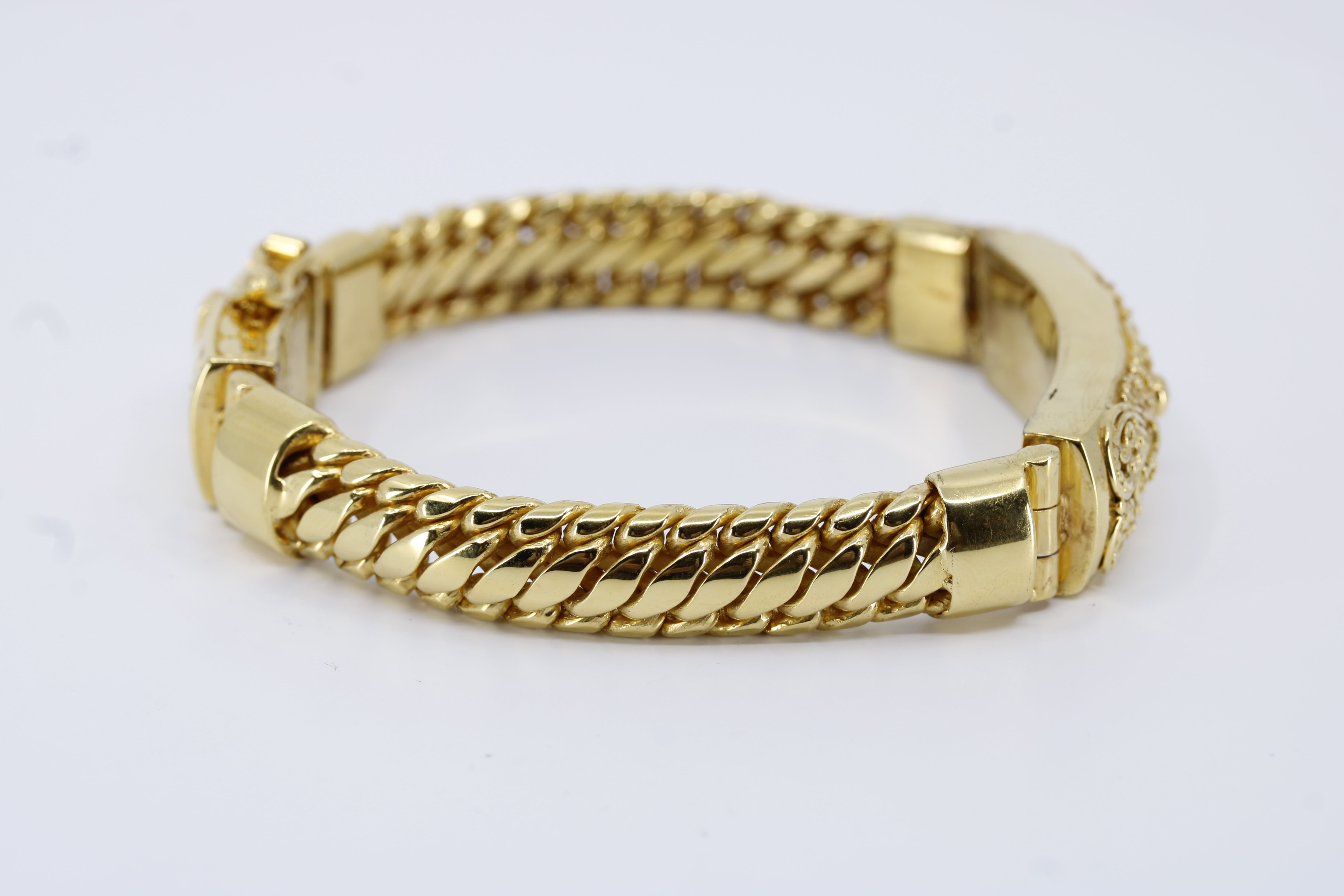 Casa Bali 18K Gold Vermeil Woven Chain Bar Bracelet