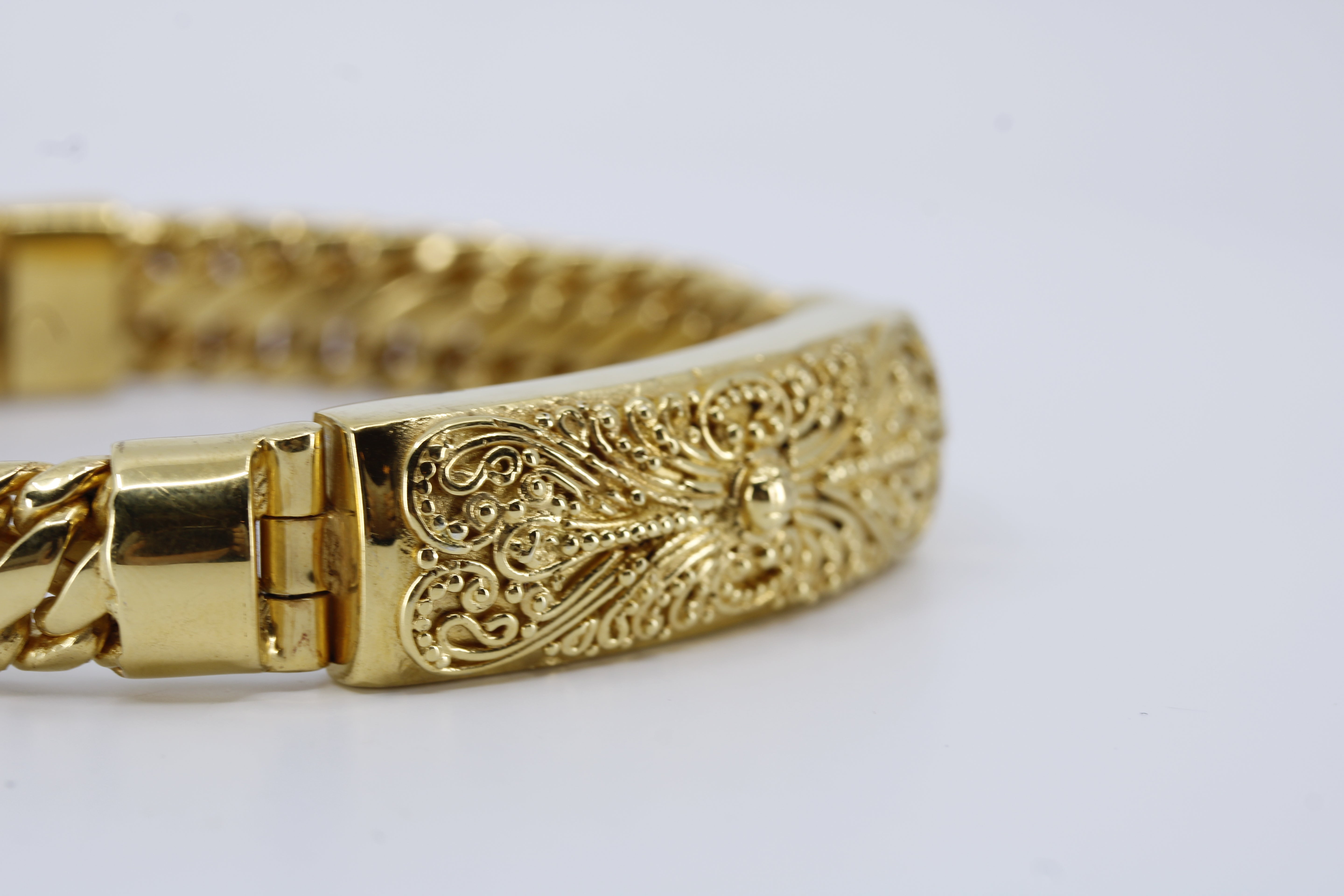 Casa Bali 18K Gold Vermeil Woven Chain Bar Bracelet