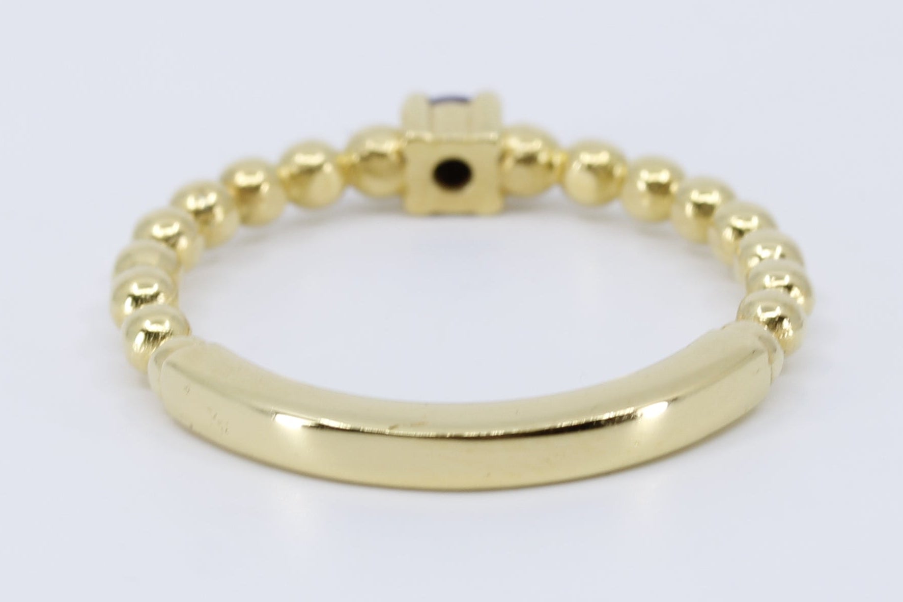 ASCENT  Beaded Gemstone Band Ring with Amethyst