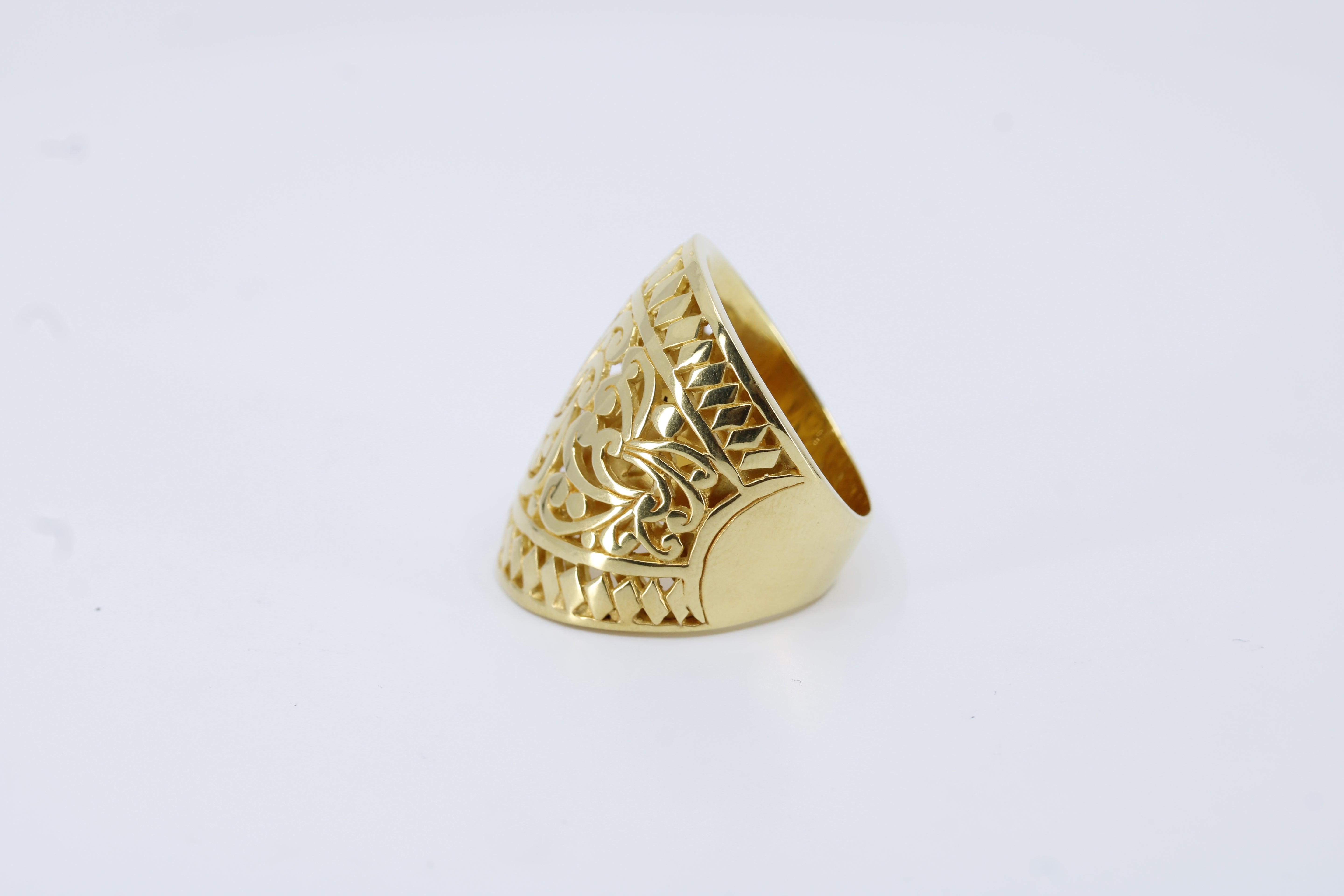 Casa Bali Carved Cigar Band Ring