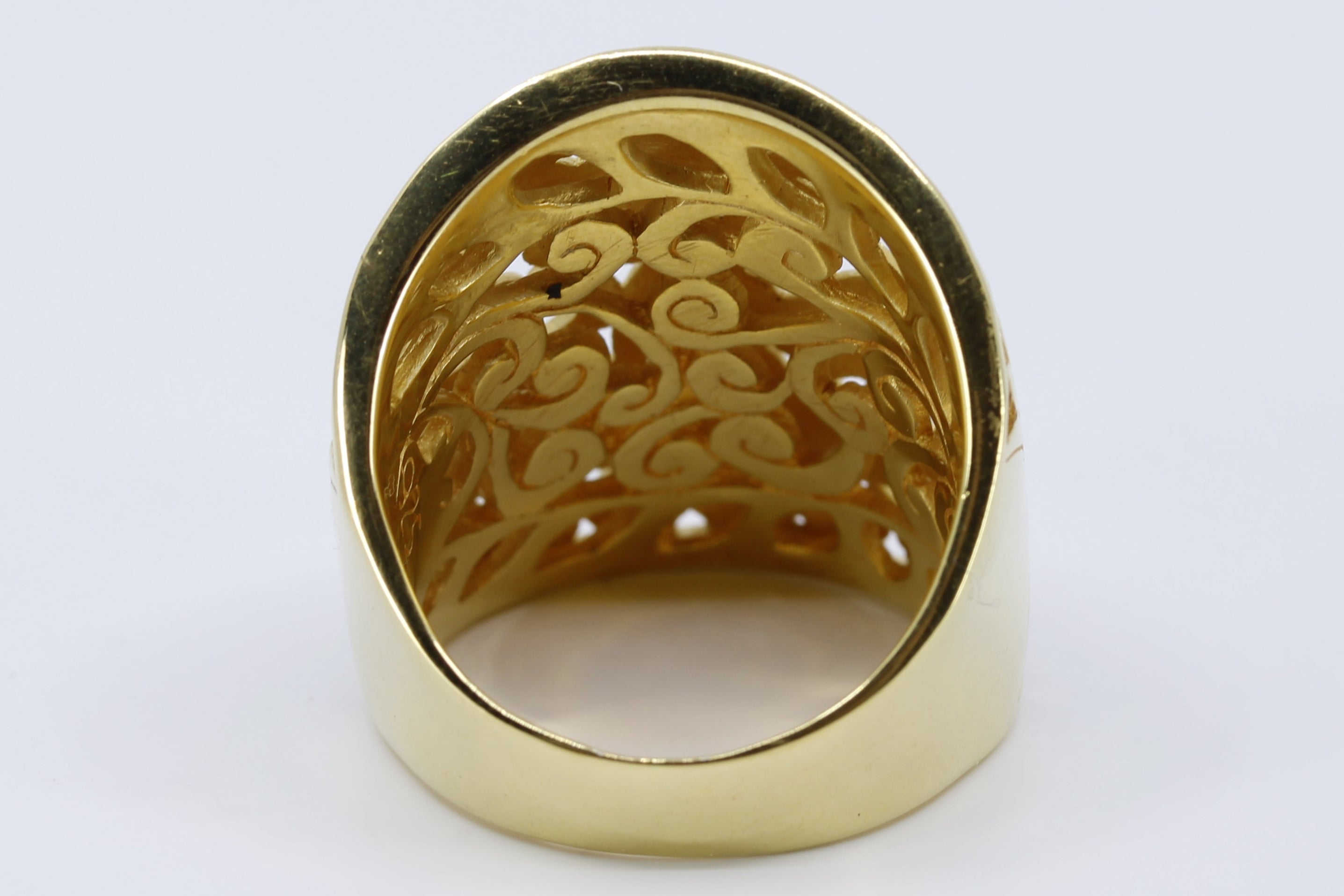 RAVENNA Carved Cigar Band Ring