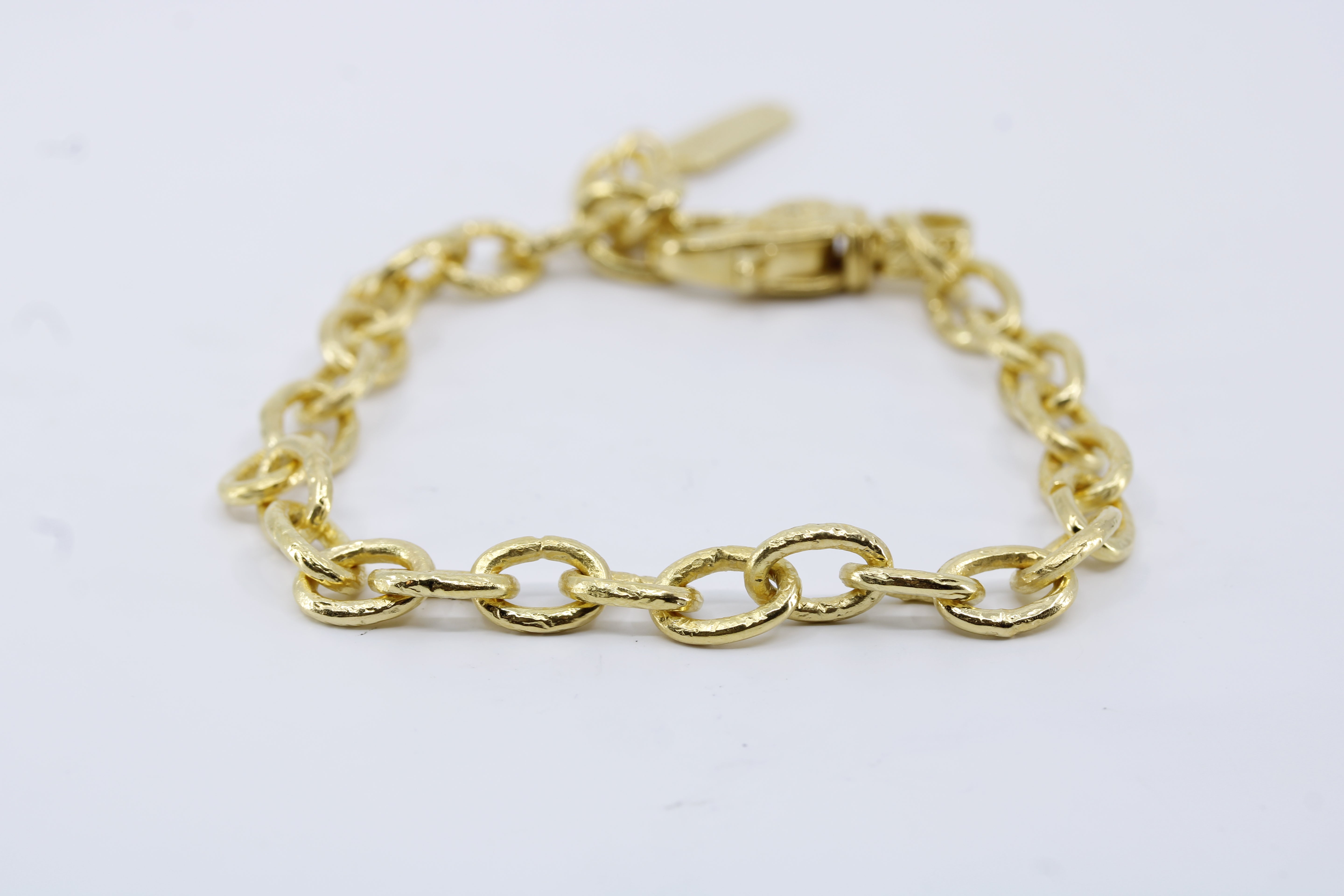 AL CANAL 18K Gold Vermeil Chain Link Bracelet