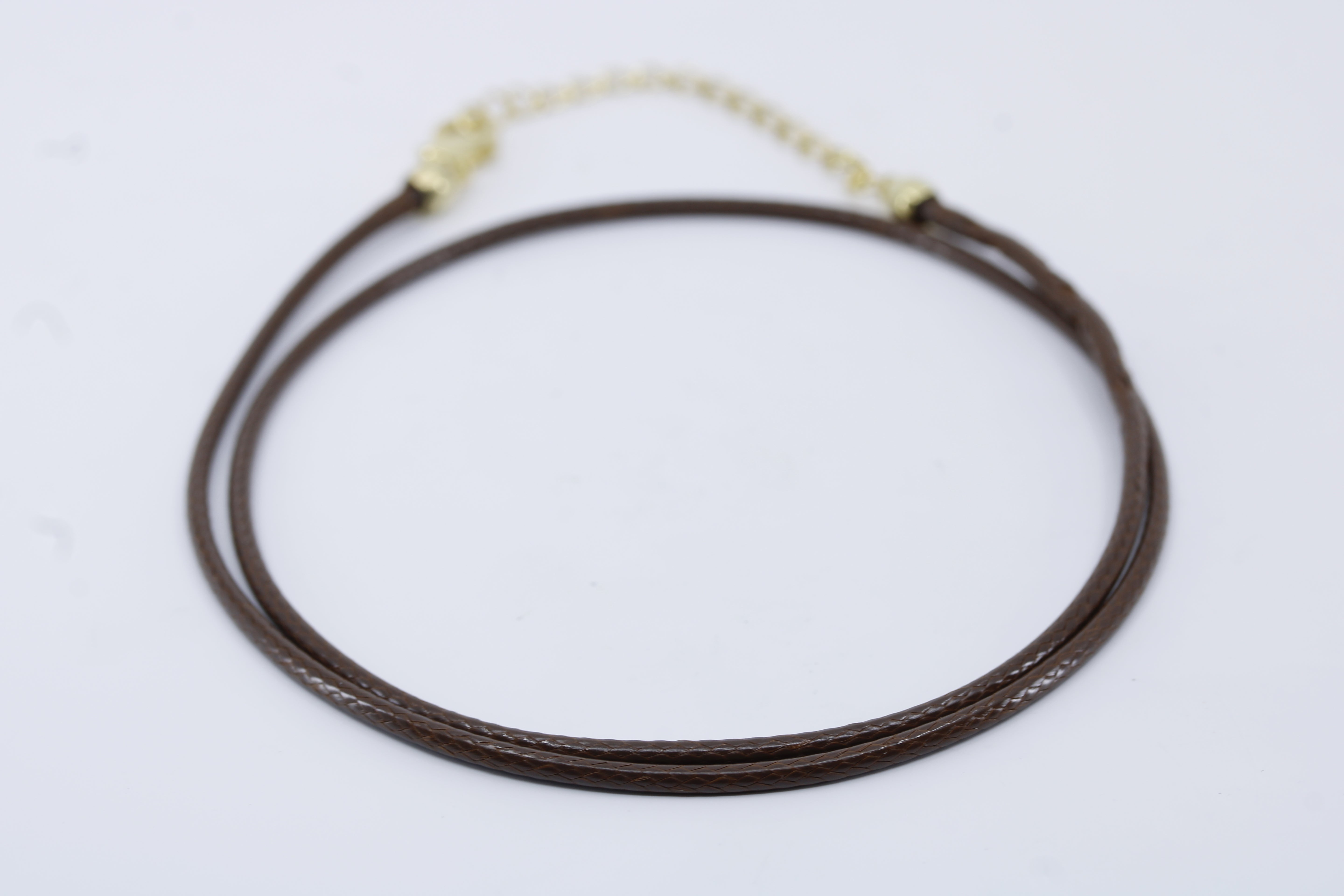 Linea Brown Leather Cord Necklace with 18K Gold Vermeil