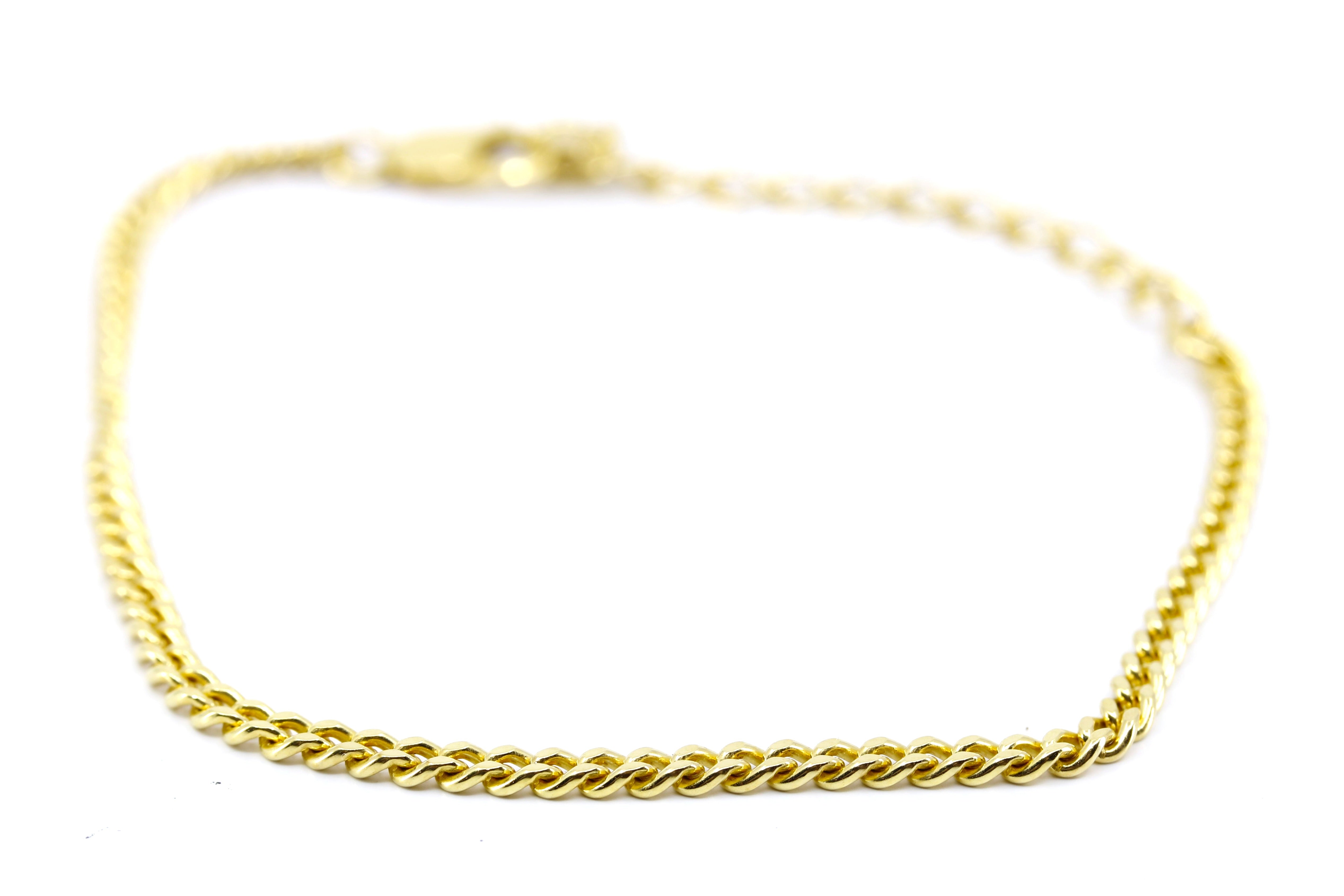 ESSENZA 18K Gold Vermeil Slim Curb Chain Bracelet