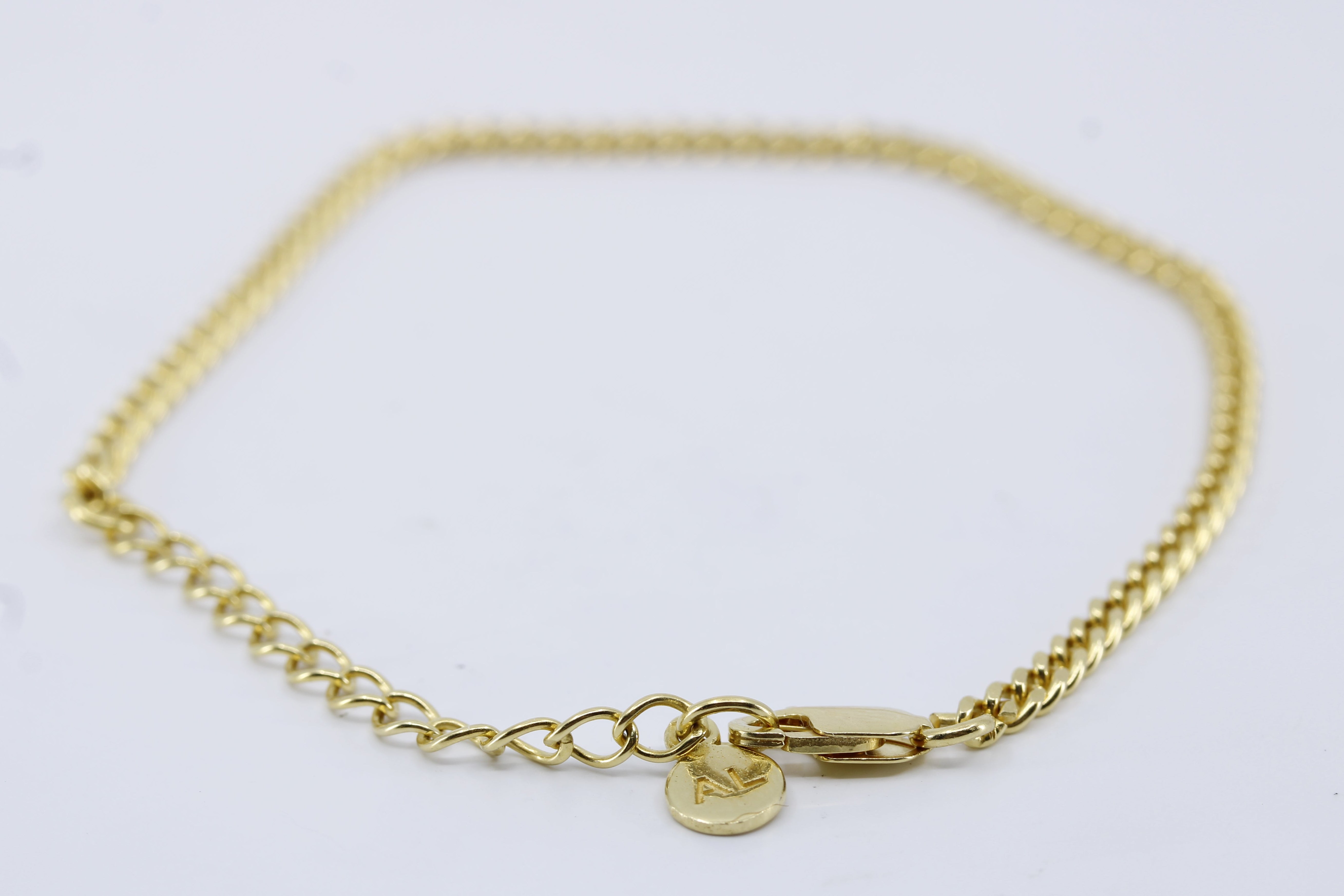 ESSENZA 18K Gold Vermeil Slim Curb Chain Bracelet