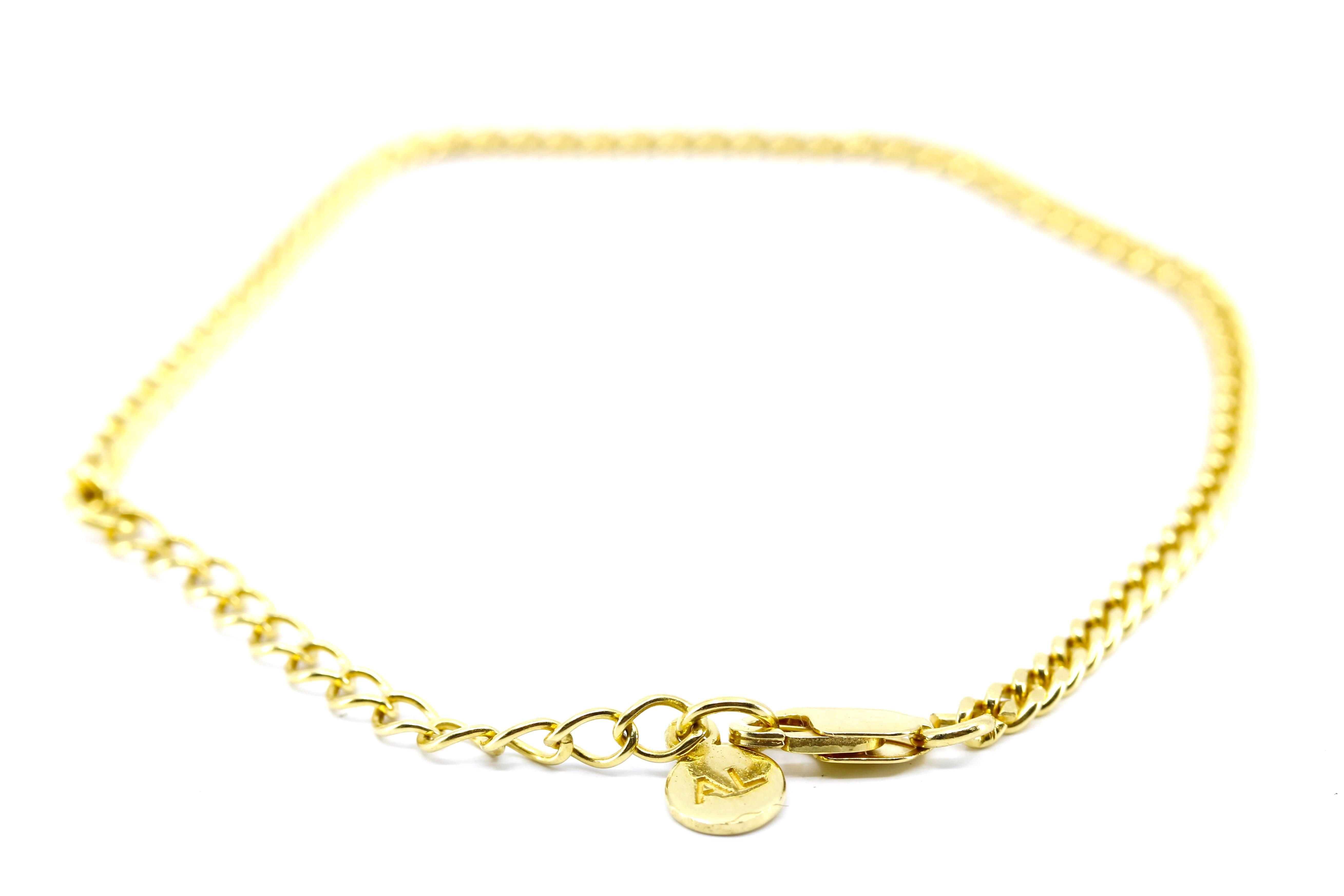 ESSENZA 18K Gold Vermeil Slim Curb Chain Bracelet