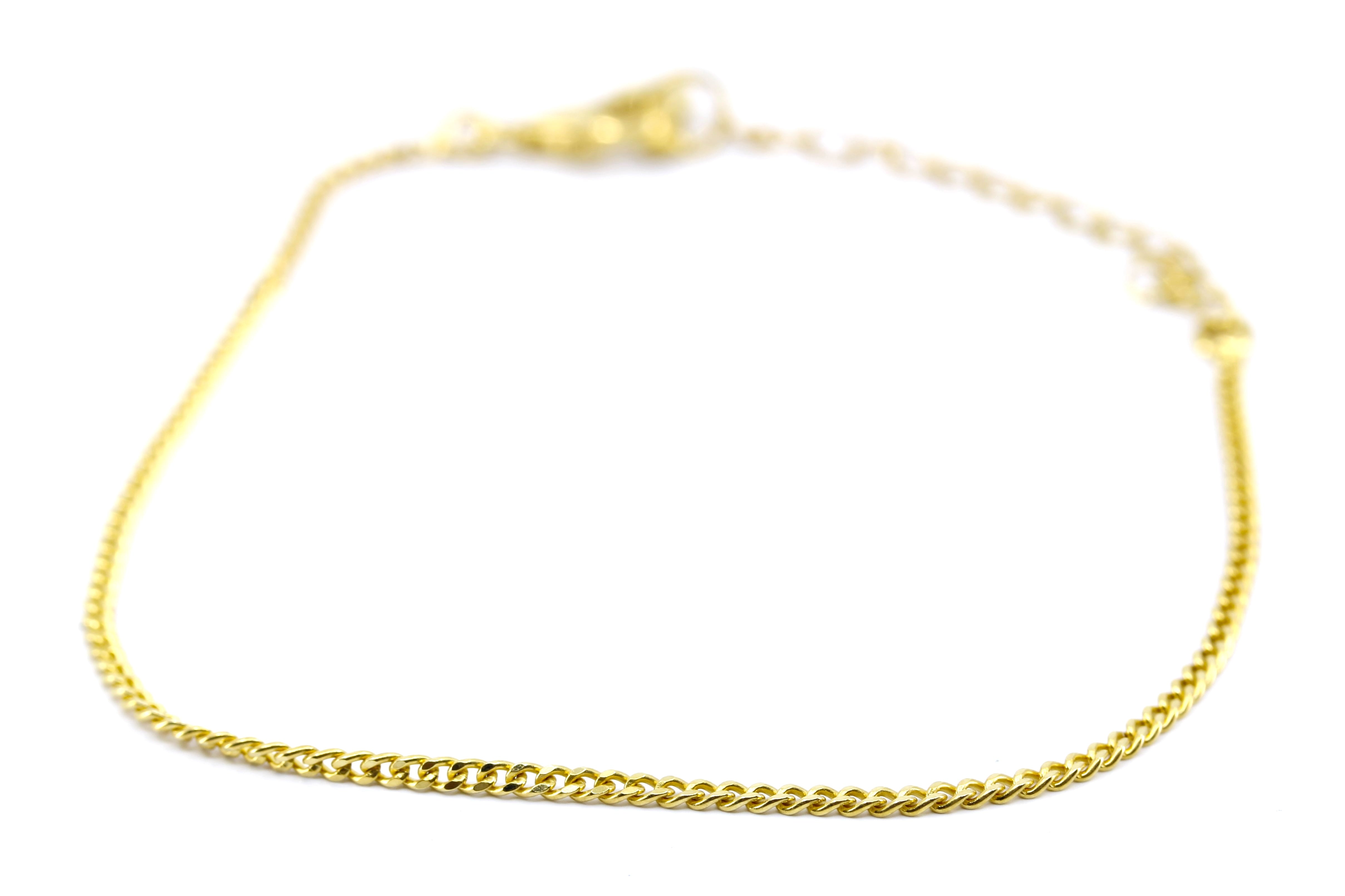 ESSENZA 18K Gold Vermeil Thin Curb Chain Bracelet