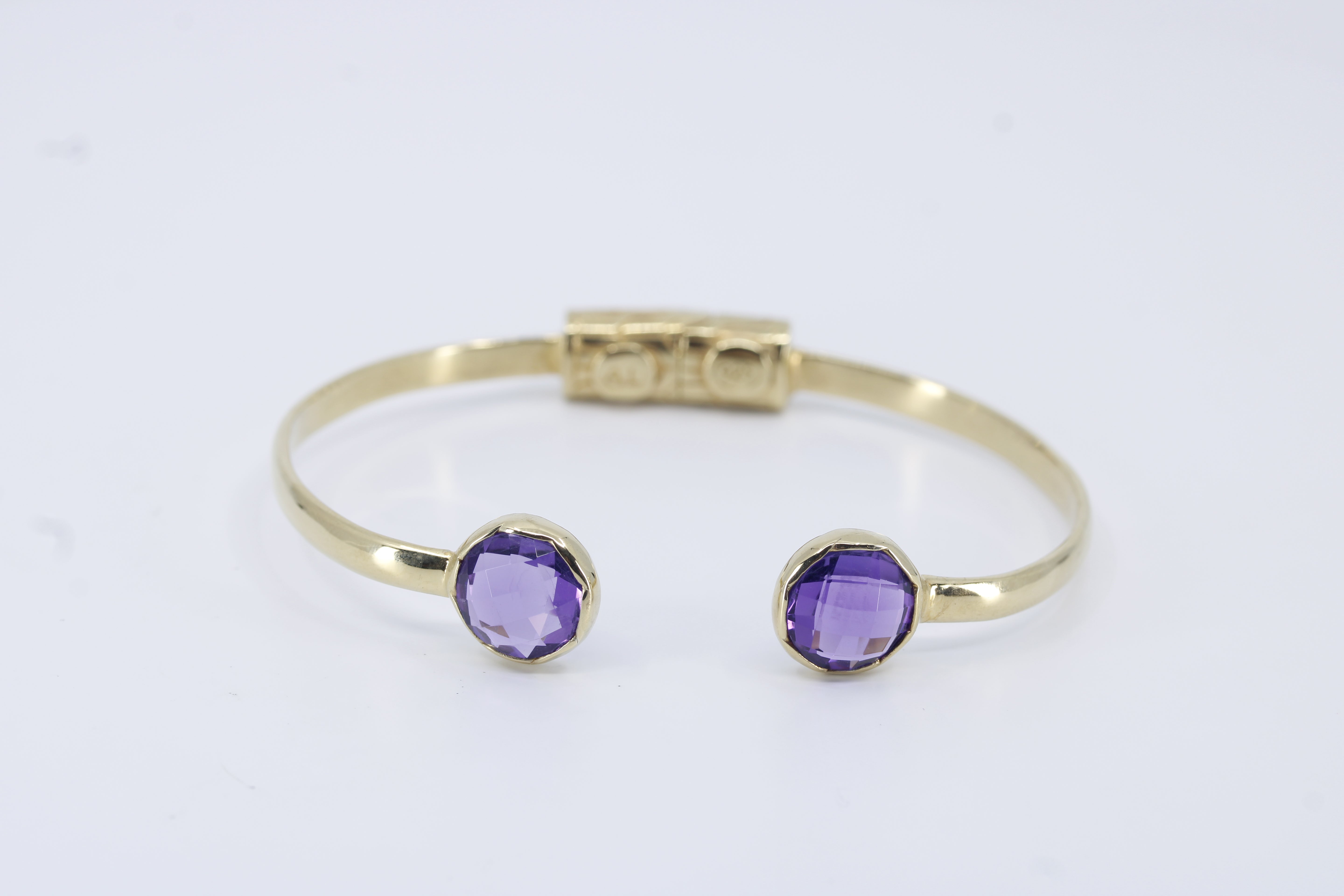 Il Gattopardo 18K Gold Vermeil Open Cuff Bracelet with Amethyst