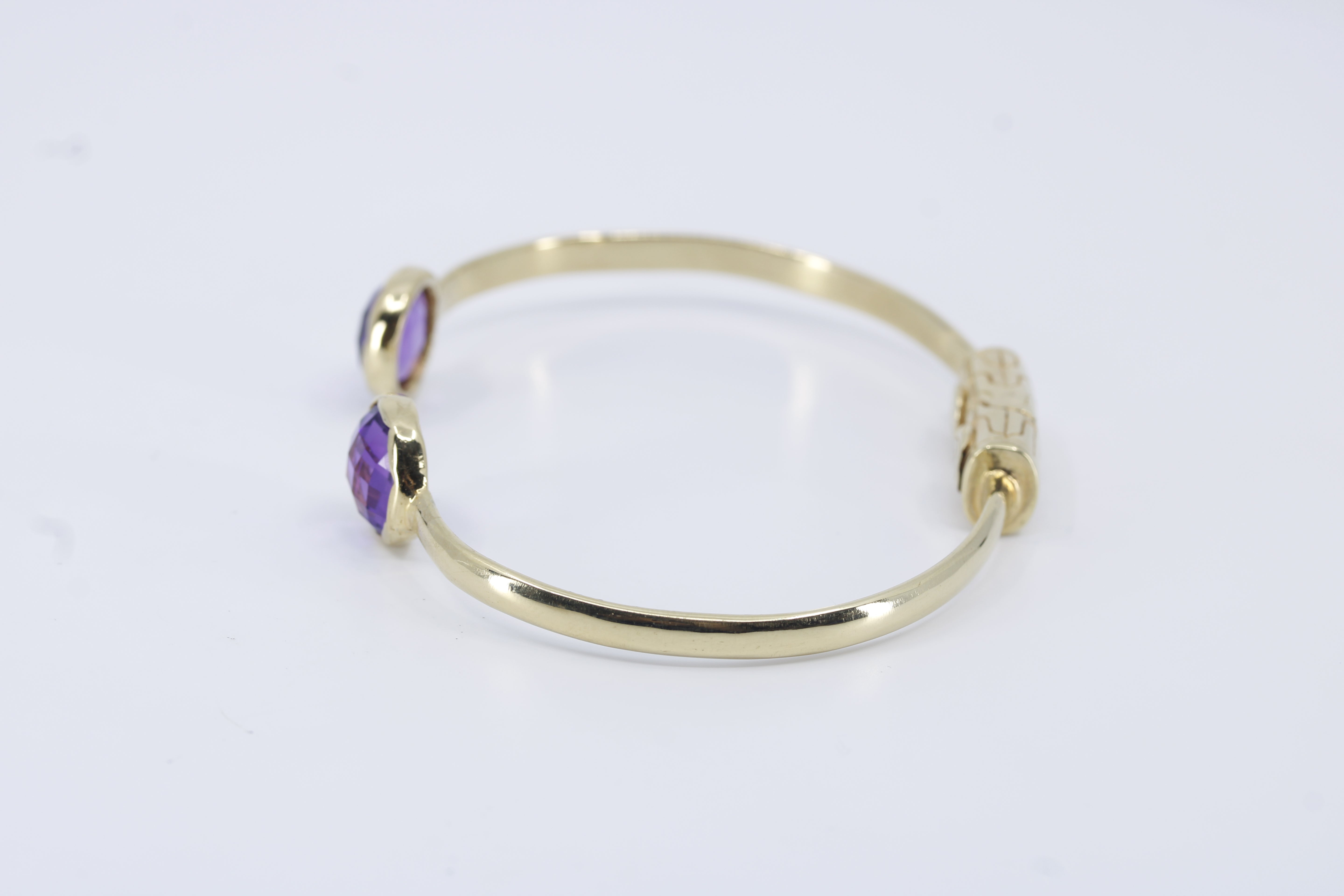 Il Gattopardo 18K Gold Vermeil Open Cuff Bracelet with Amethyst