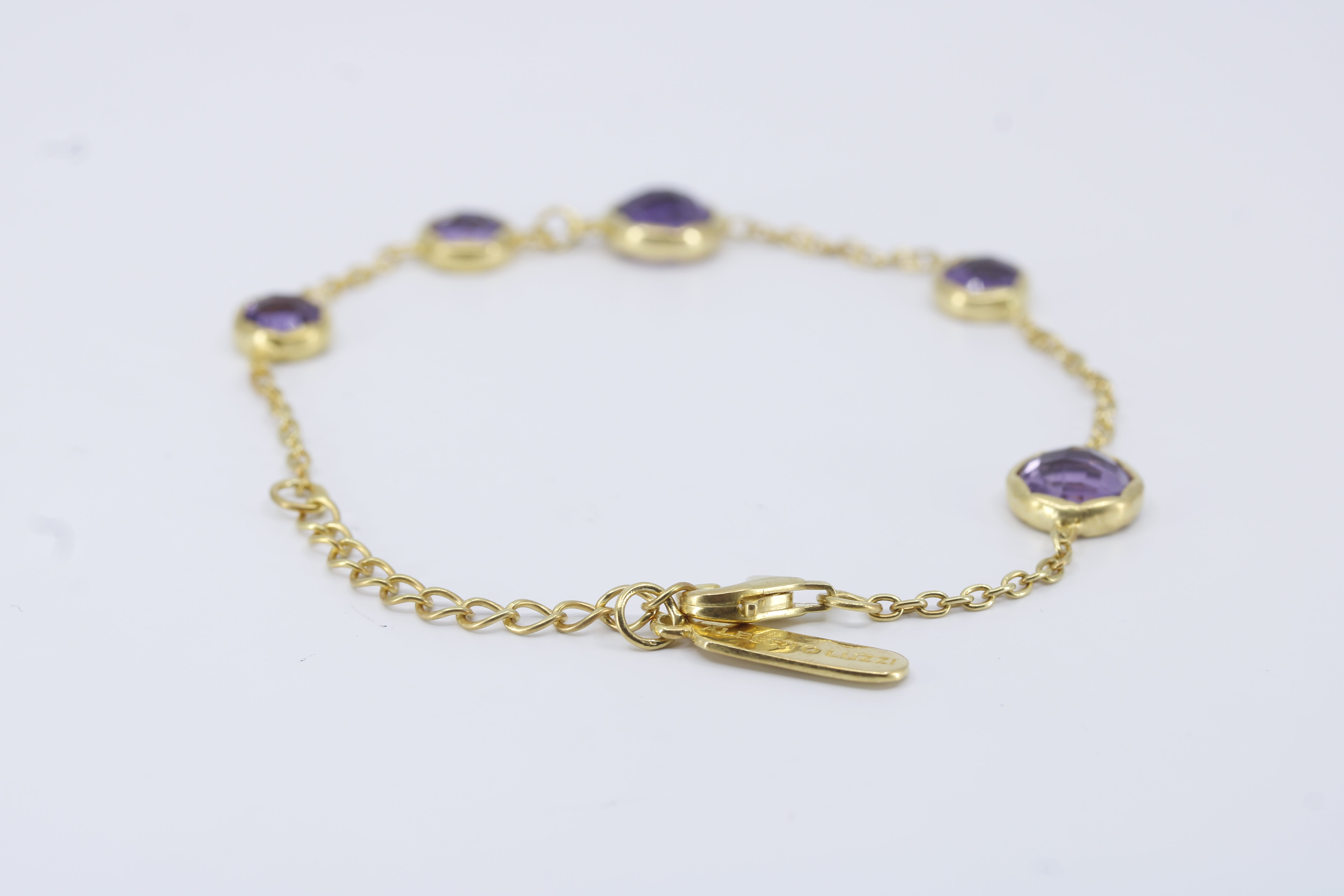 Il Gattopardo 18K Gold Vermeil Bold Station Bracelet with Amethyst