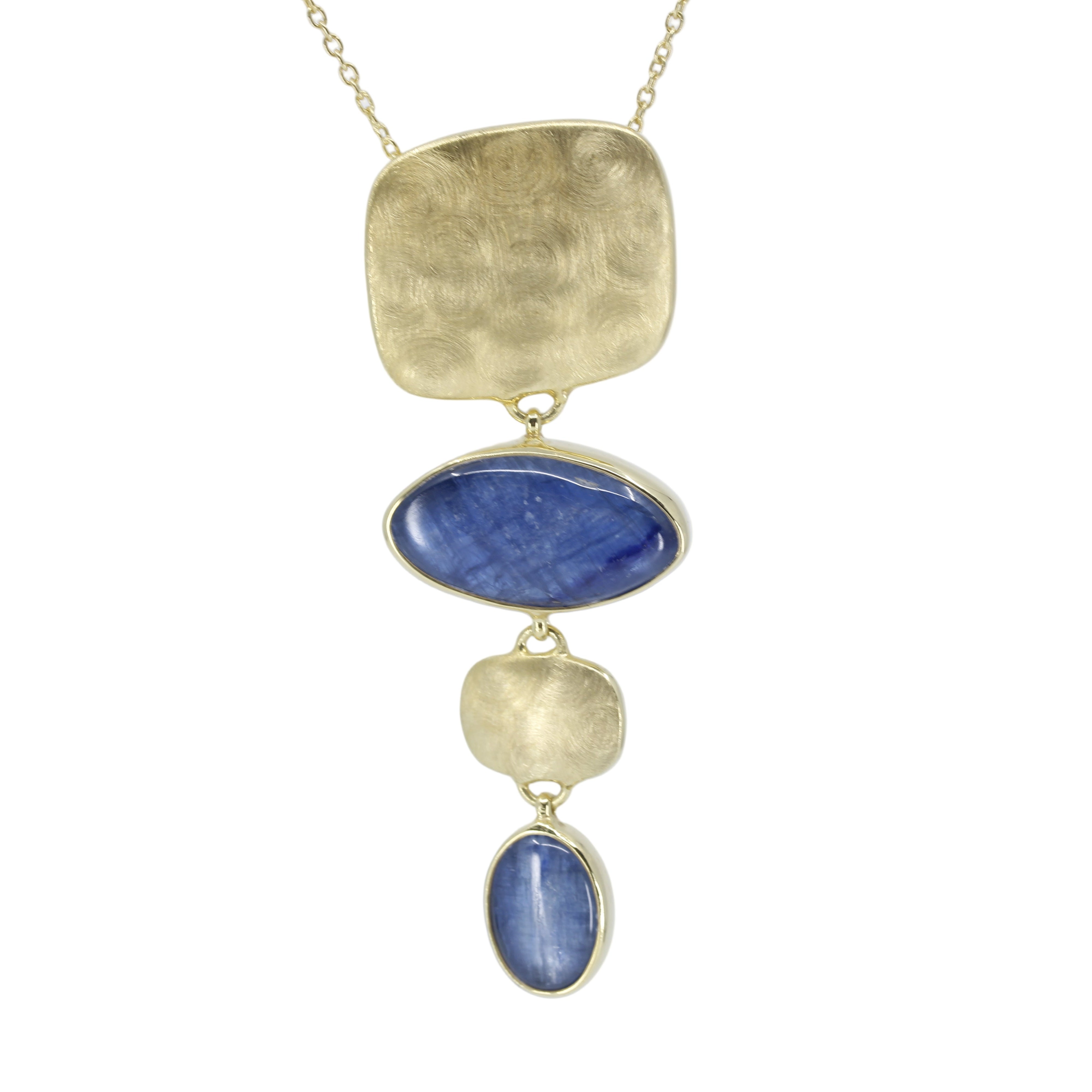 DUNE 18K Gold Vermeil Dangle Necklace with Kyanite