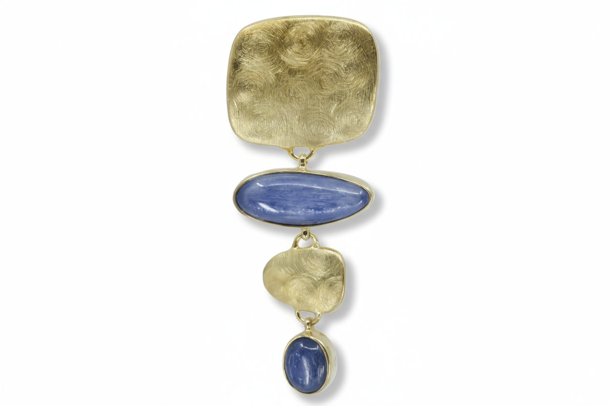 DUNE 18K Gold Vermeil Dangle Earring with Kyanite