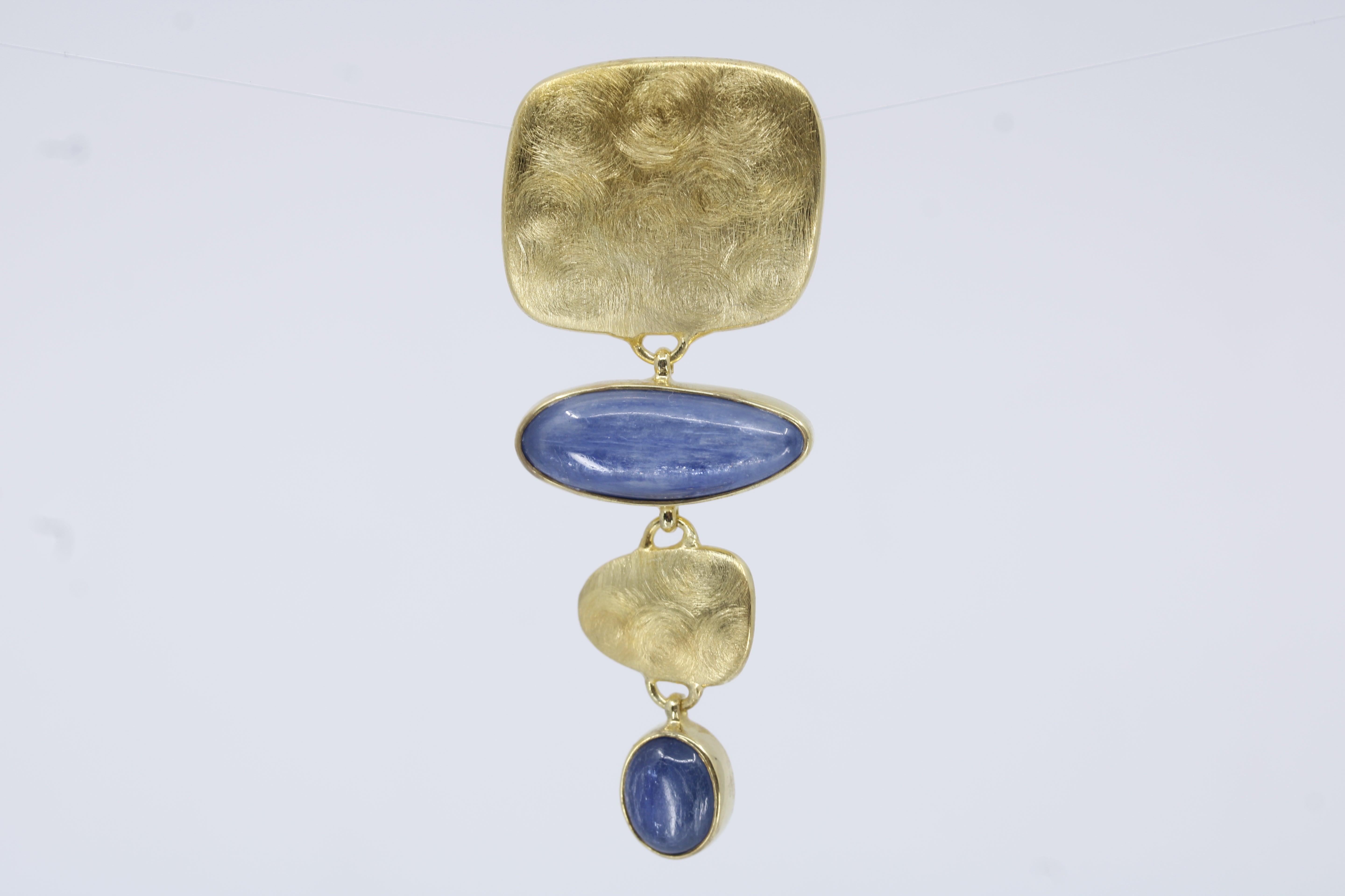 Dune 18K Gold Vermeil Dangle Earring with Kyanite