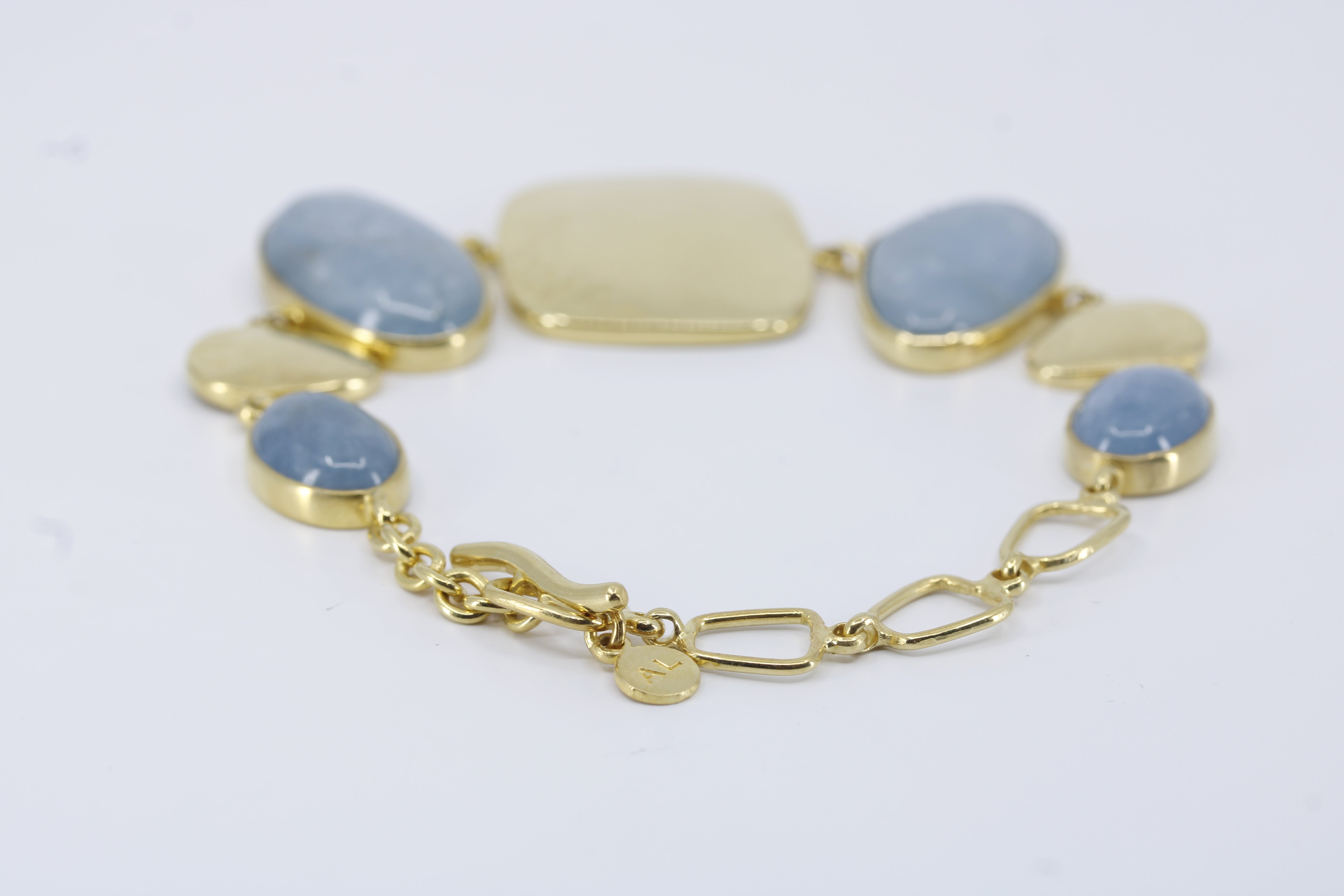 Dune 18K Gold Vermeil Statement Link Bracelet with Beryl