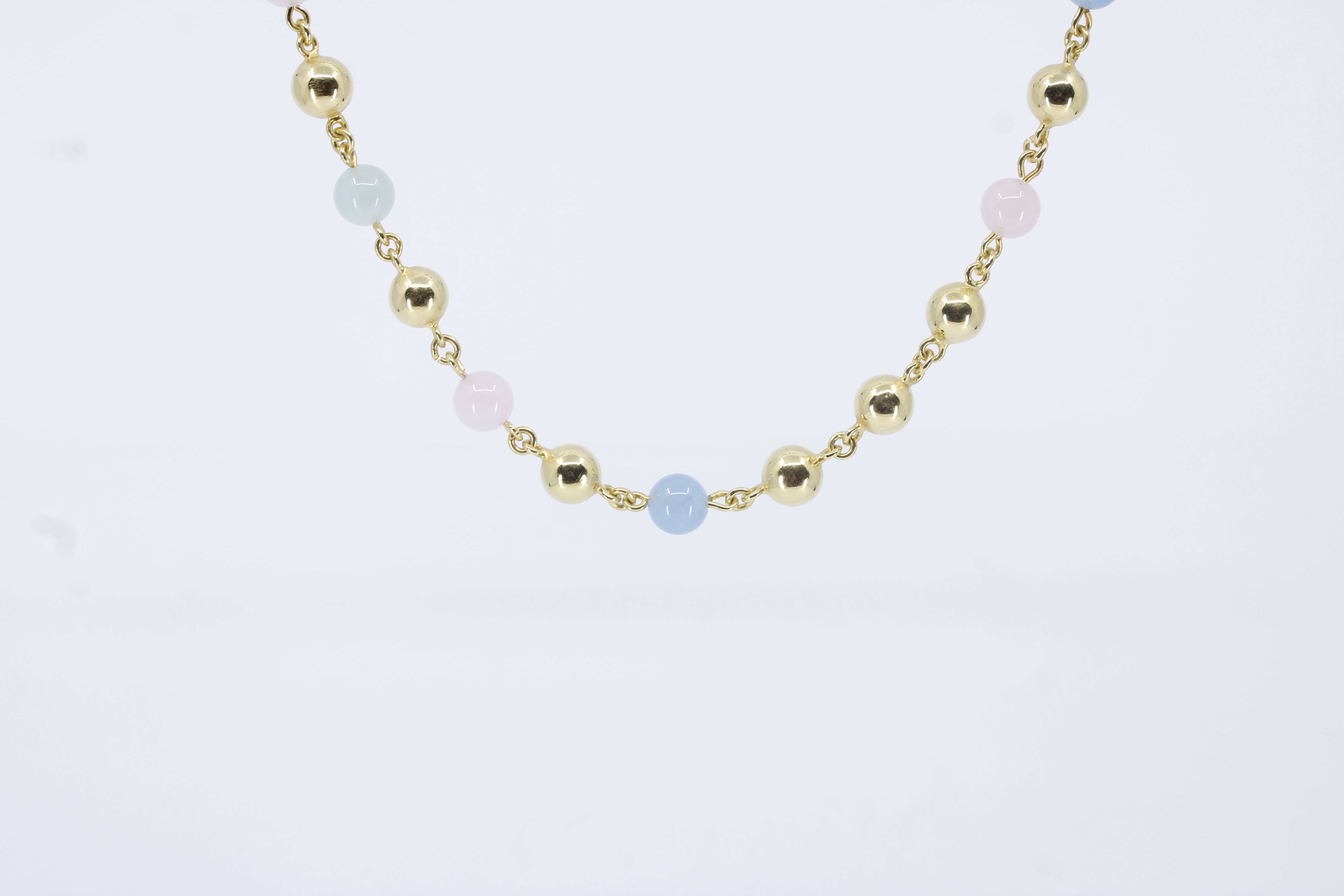 Sfera 18K Gold Vermeil Station Necklace with Beryl
