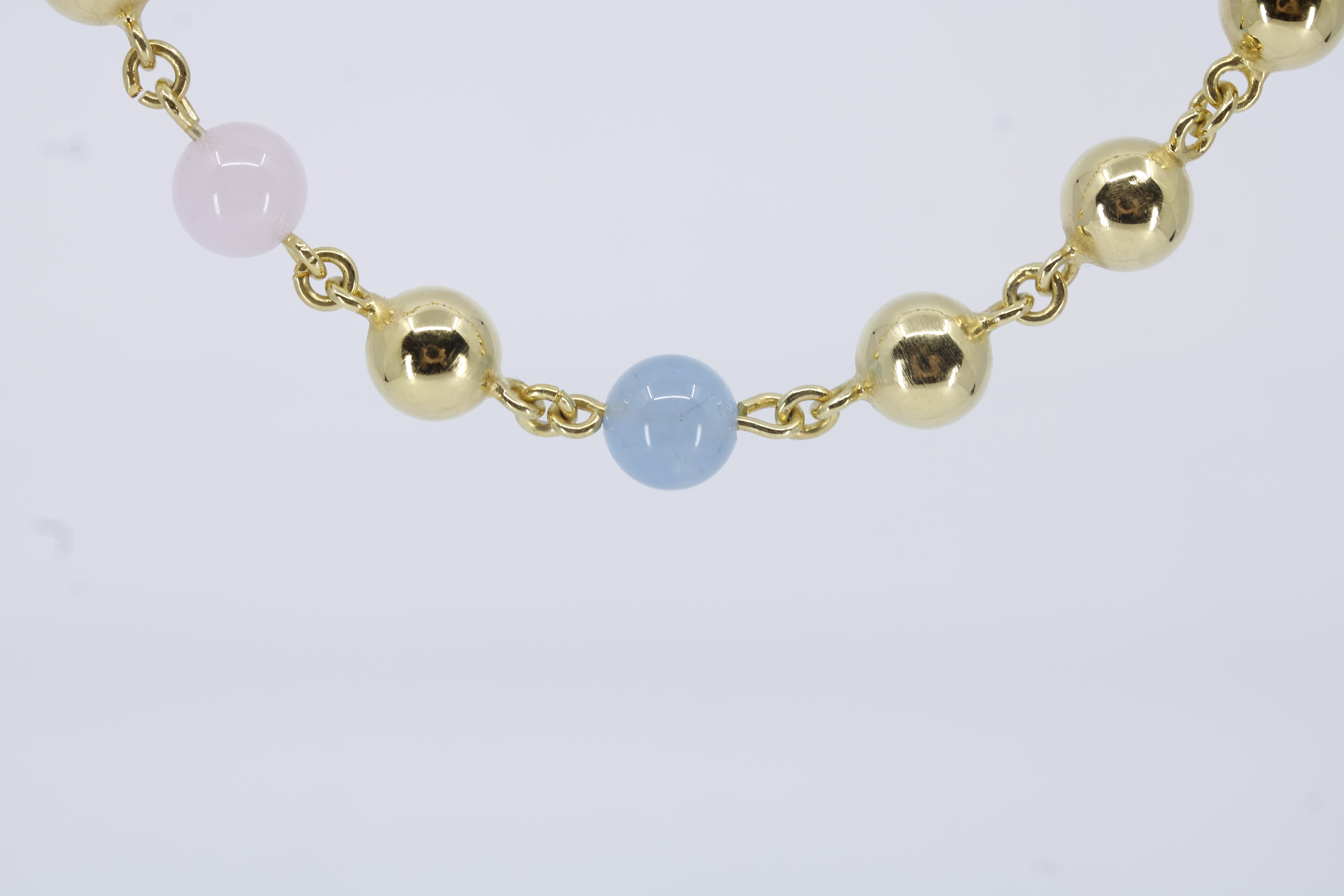 Sfera 18K Gold Vermeil Station Necklace with Beryl