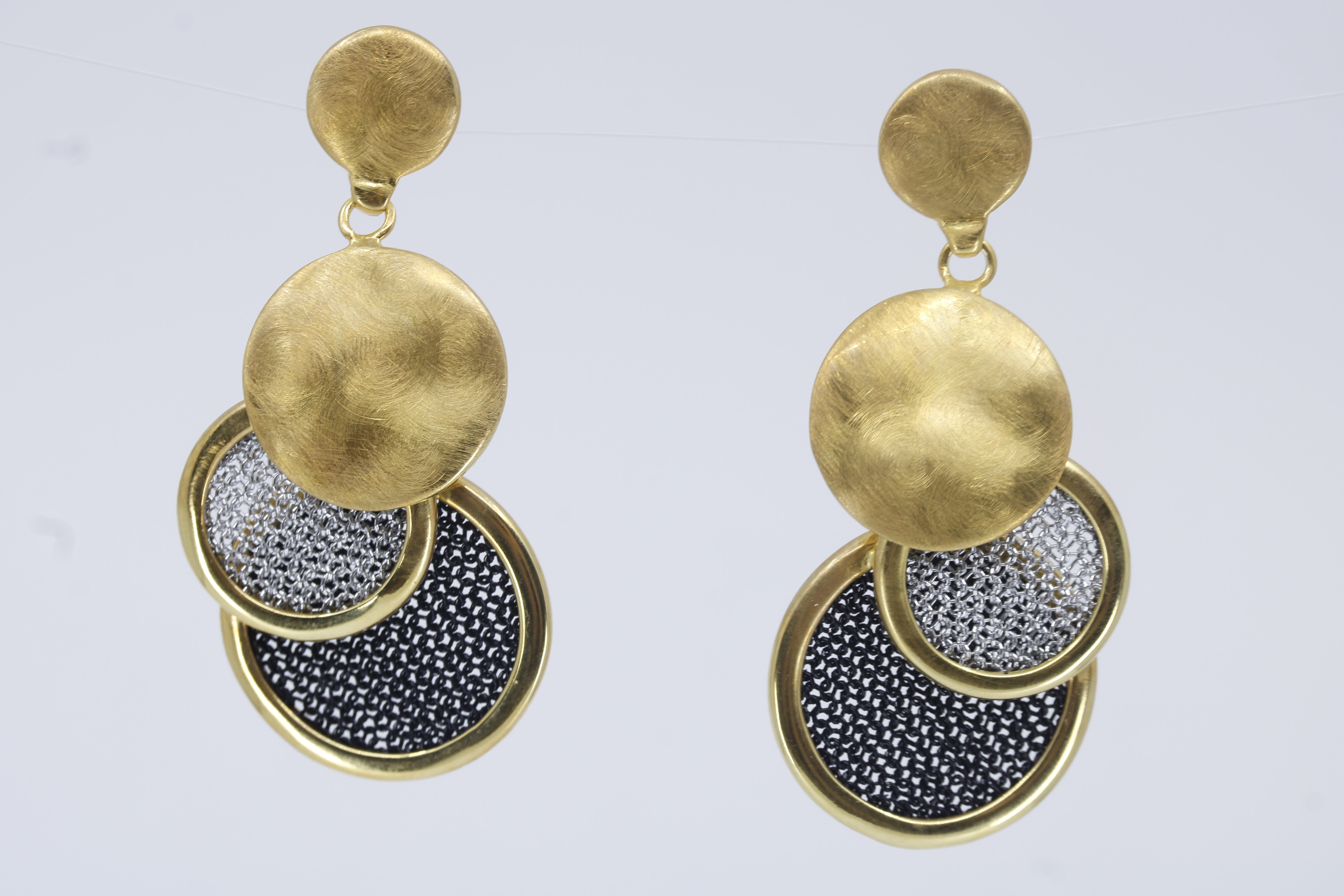 Vento 18K Gold Vermeil Multi Disc Earring