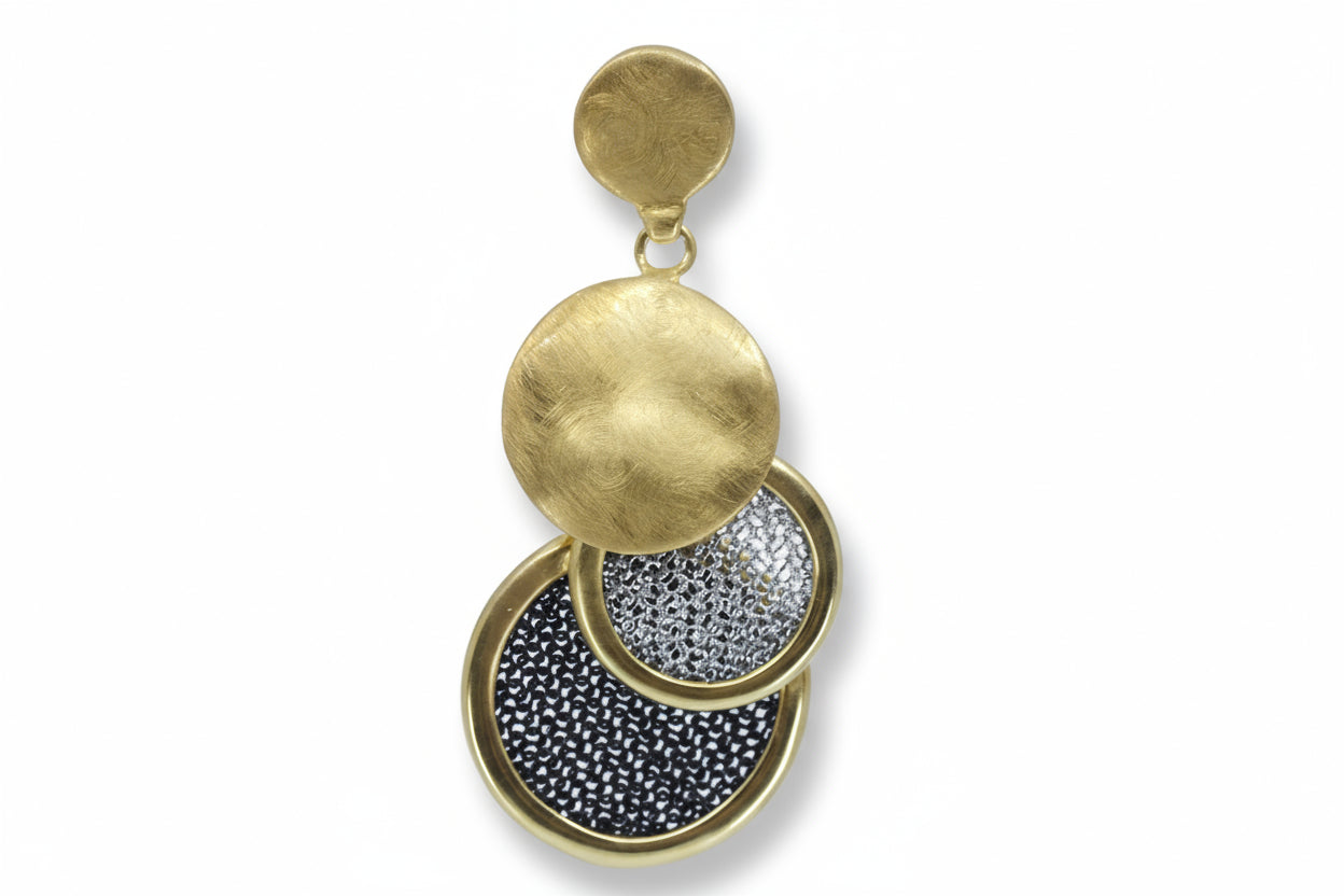AIMA 18K Gold Vermeil Multi Disc Earring