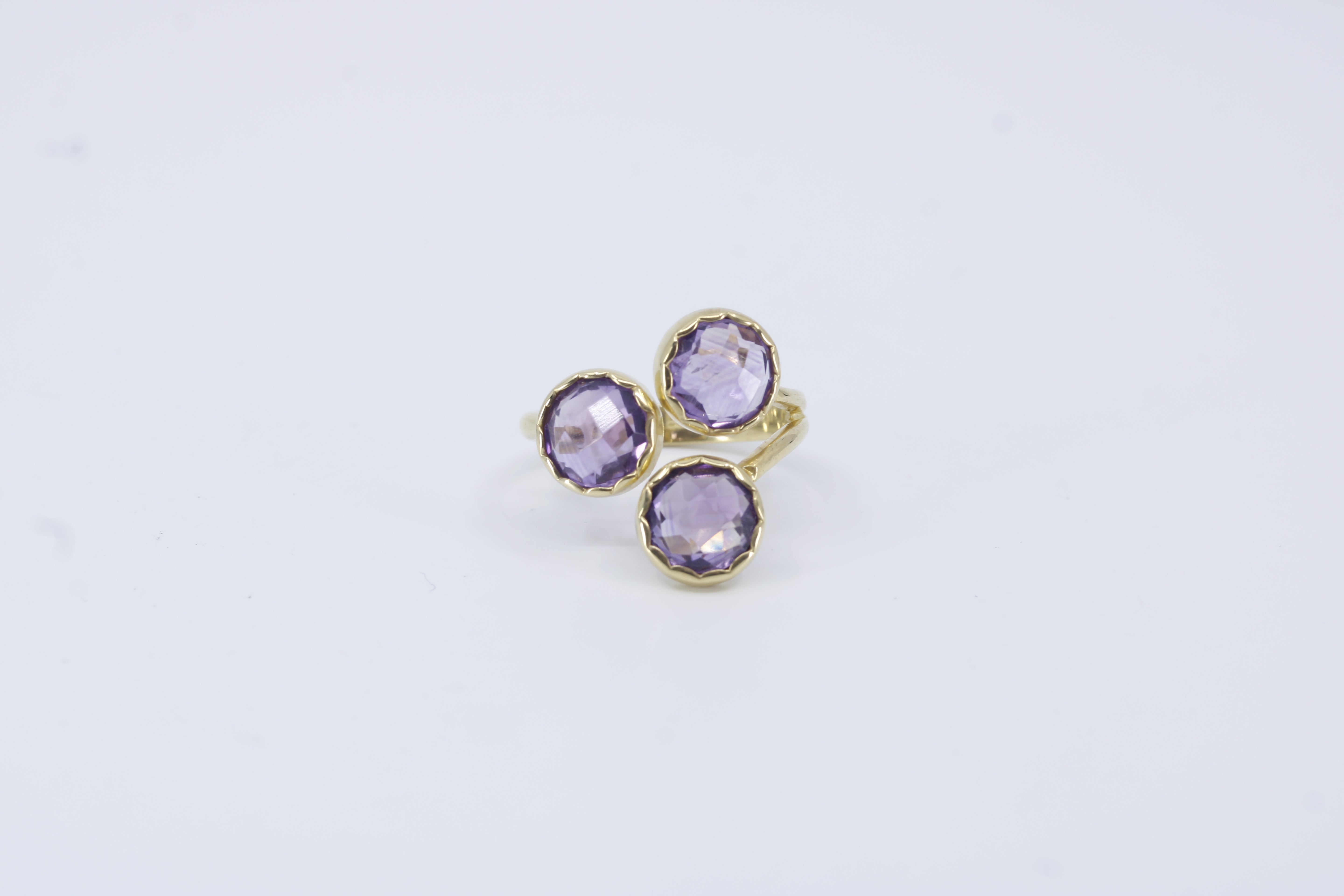 Il Gattopardo 18K Gold Vermeil Amethyst Brunch Ring