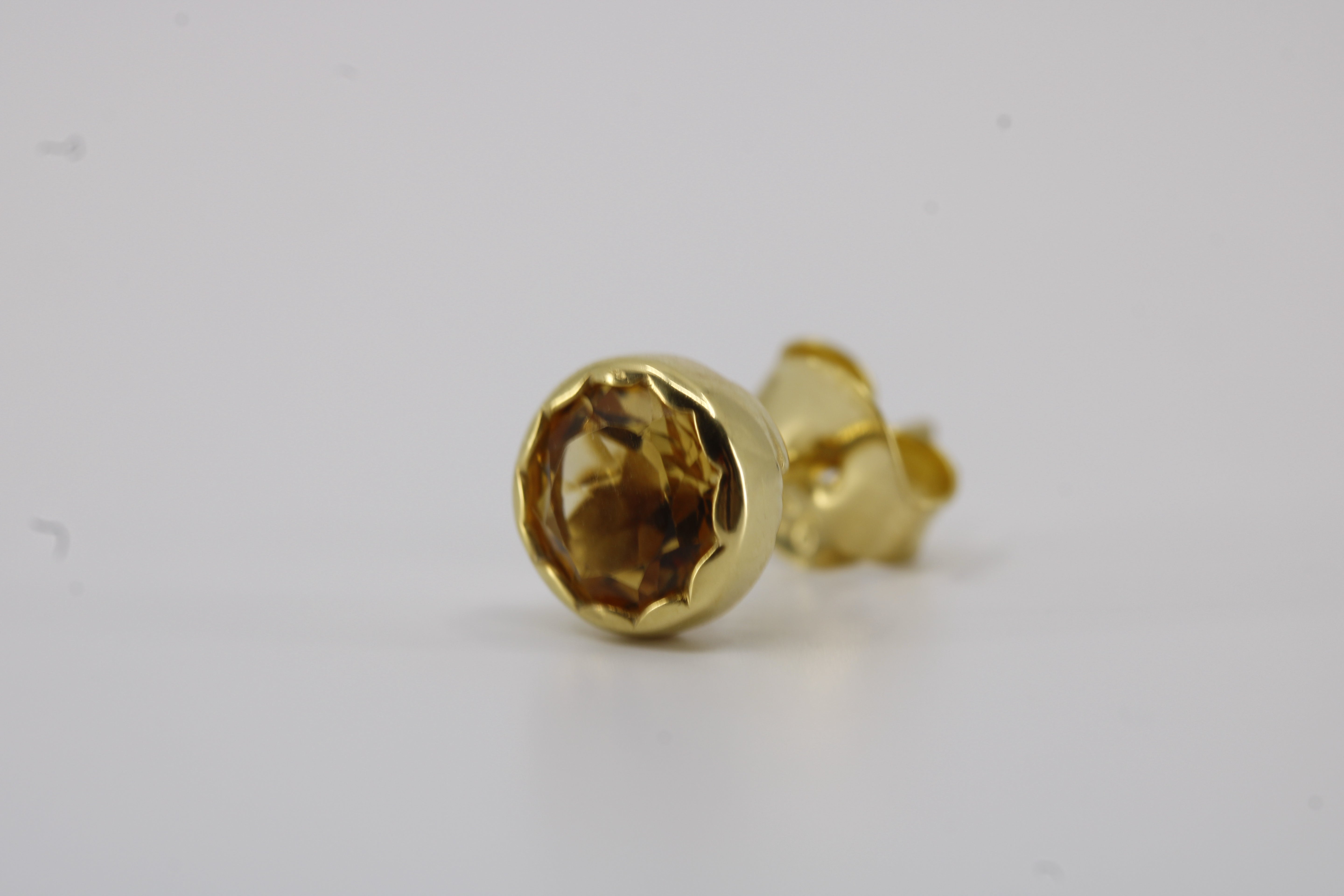 Luce 18K Gold Vermeil Bold Stud Earrings with Citrine