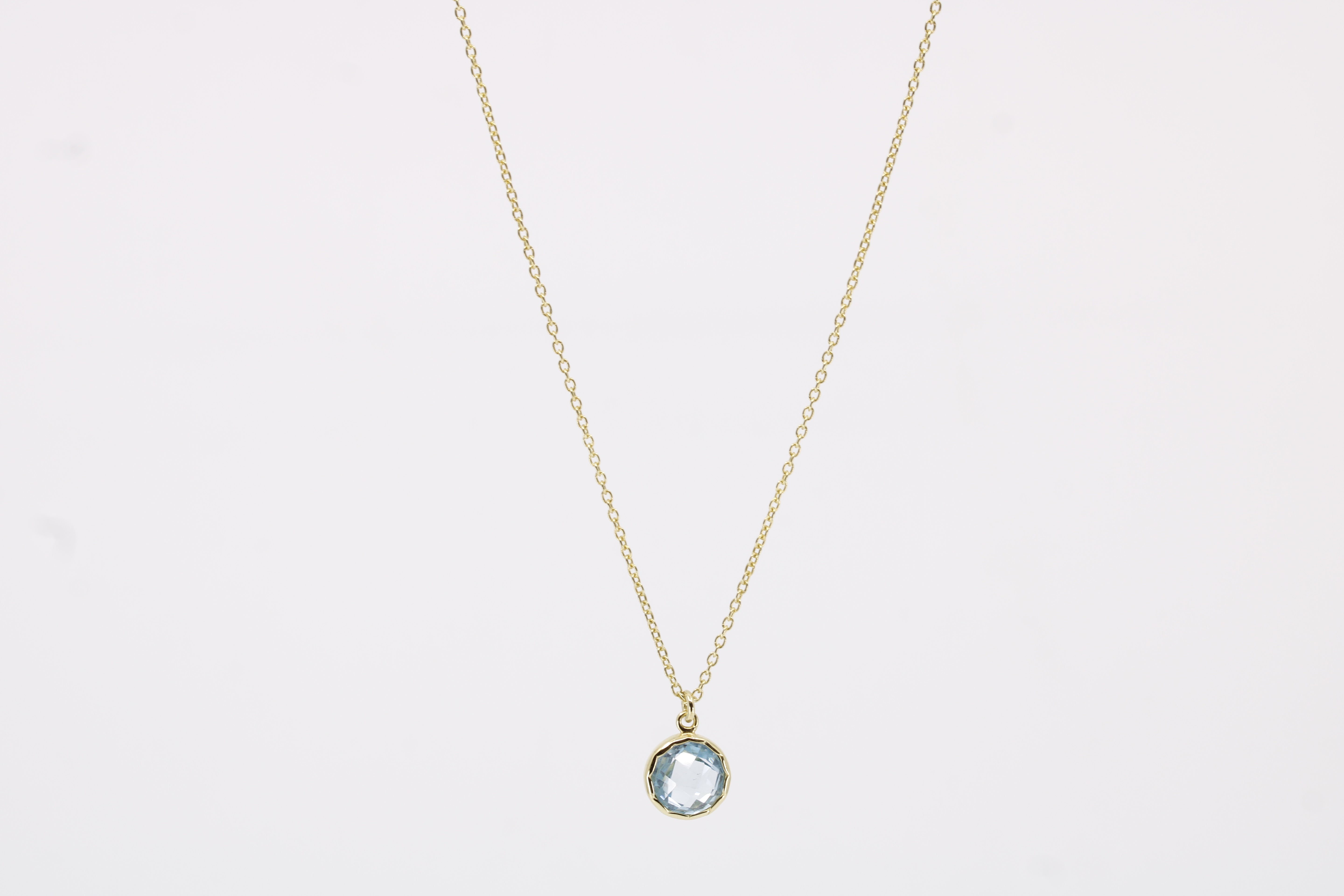 Il Gattopardo 18K Gold Vermeil Solitaire Pendant Necklace with Blue Topaz