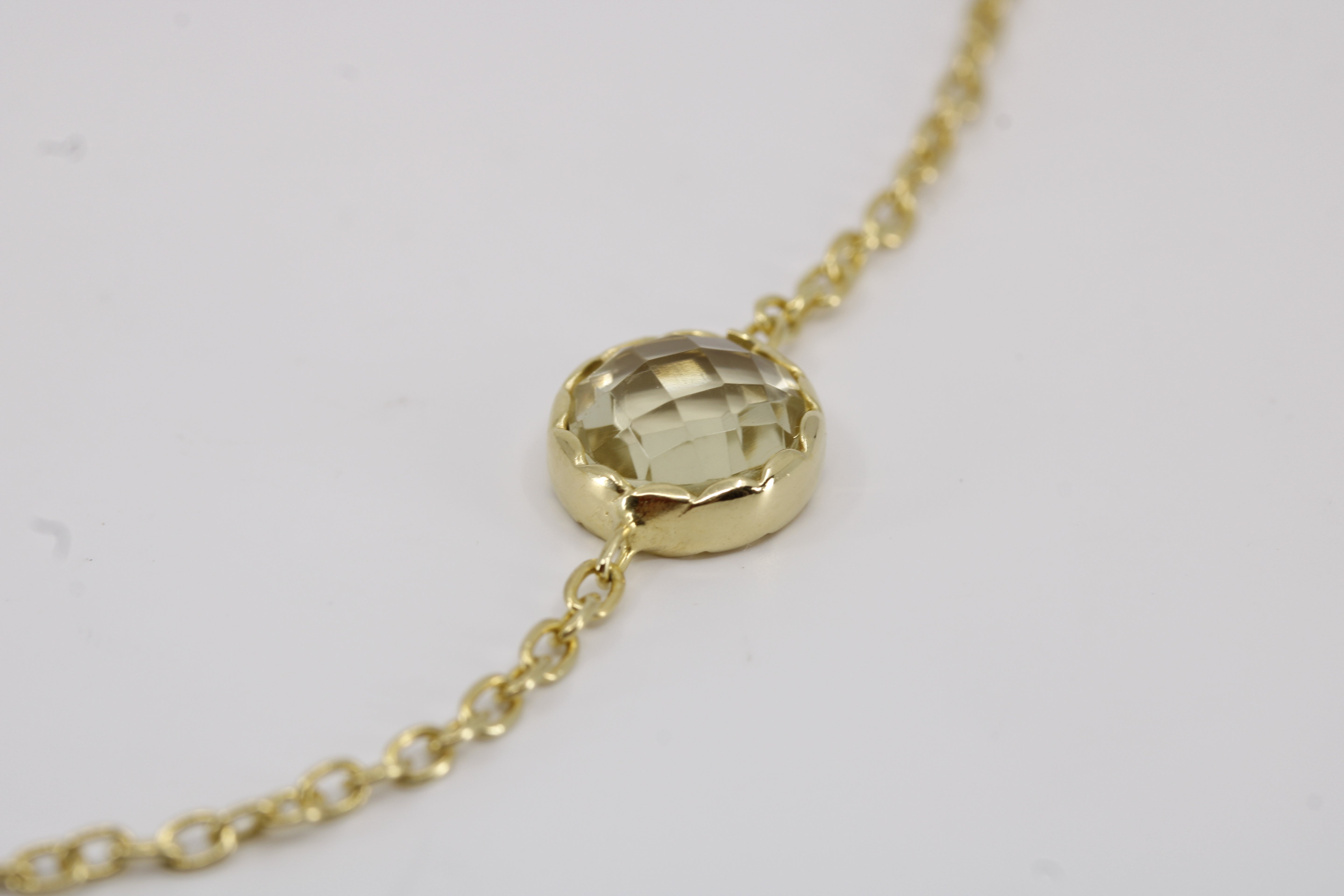 Il Gattopardo 18K Gold Vermeil Station Necklace with Amethyst, Green Amethyst and Lemon Quartz
