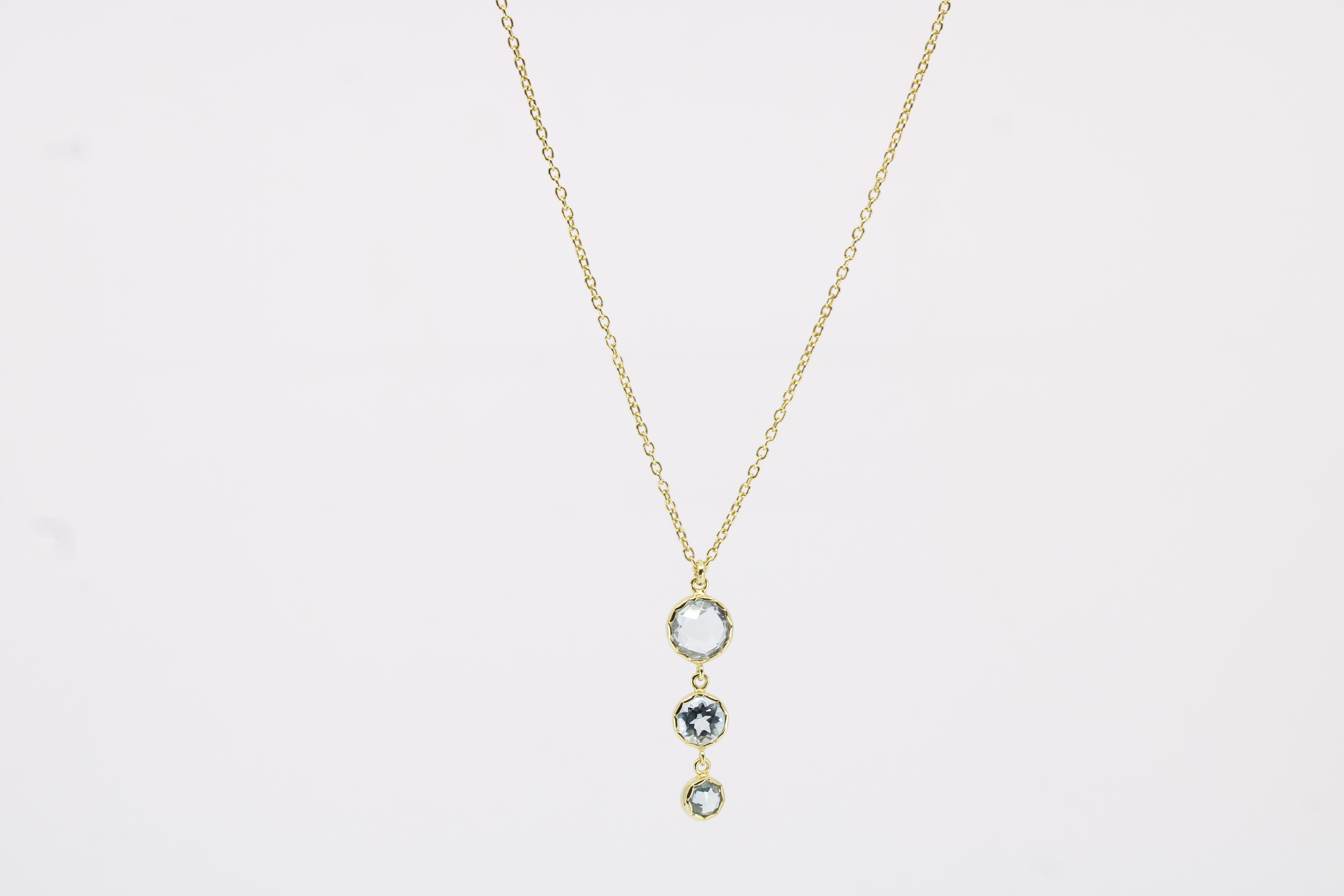 Il Gattopardo Blue Topaz Drop Pendant Necklace