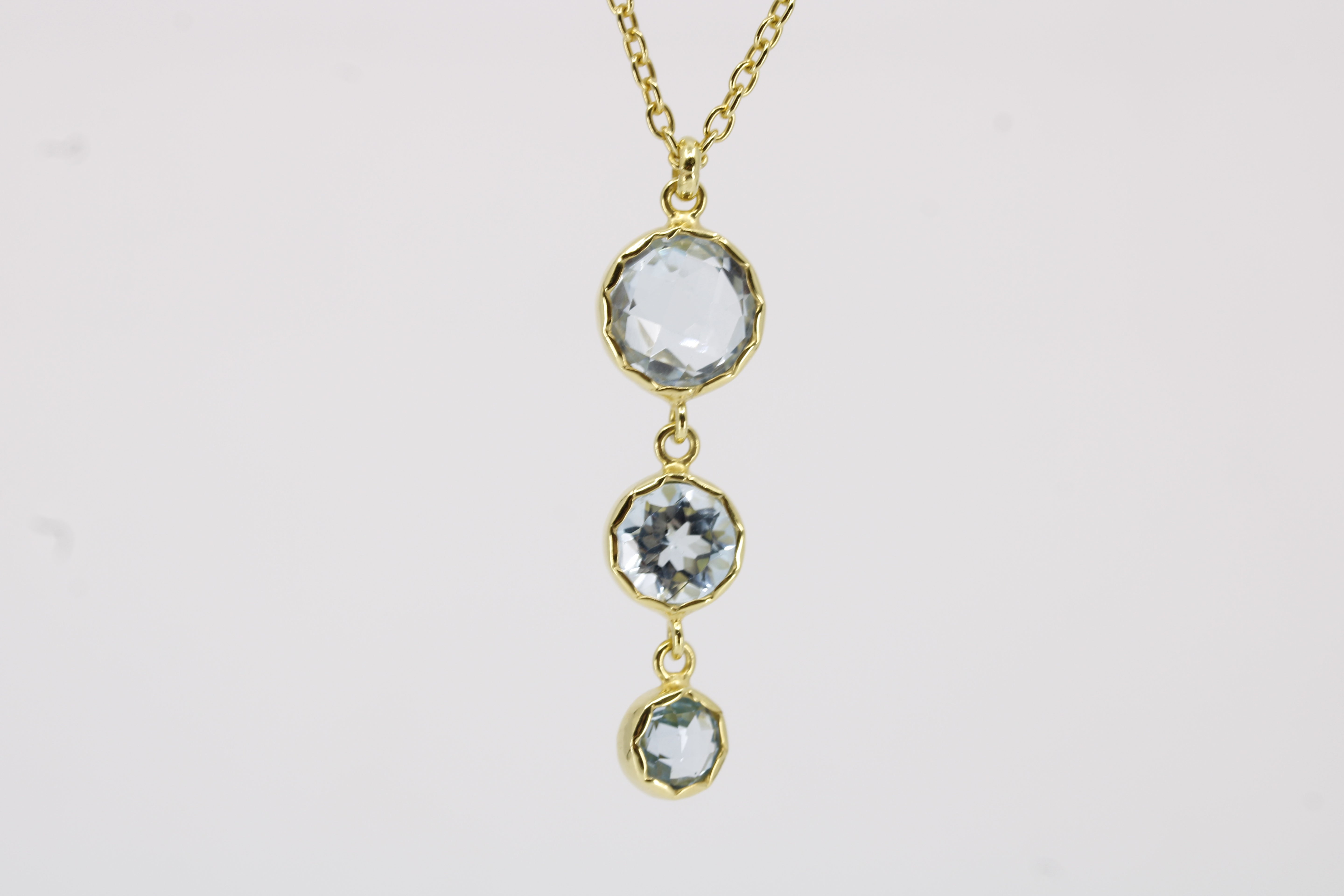 Il Gattopardo Blue Topaz Drop Pendant Necklace