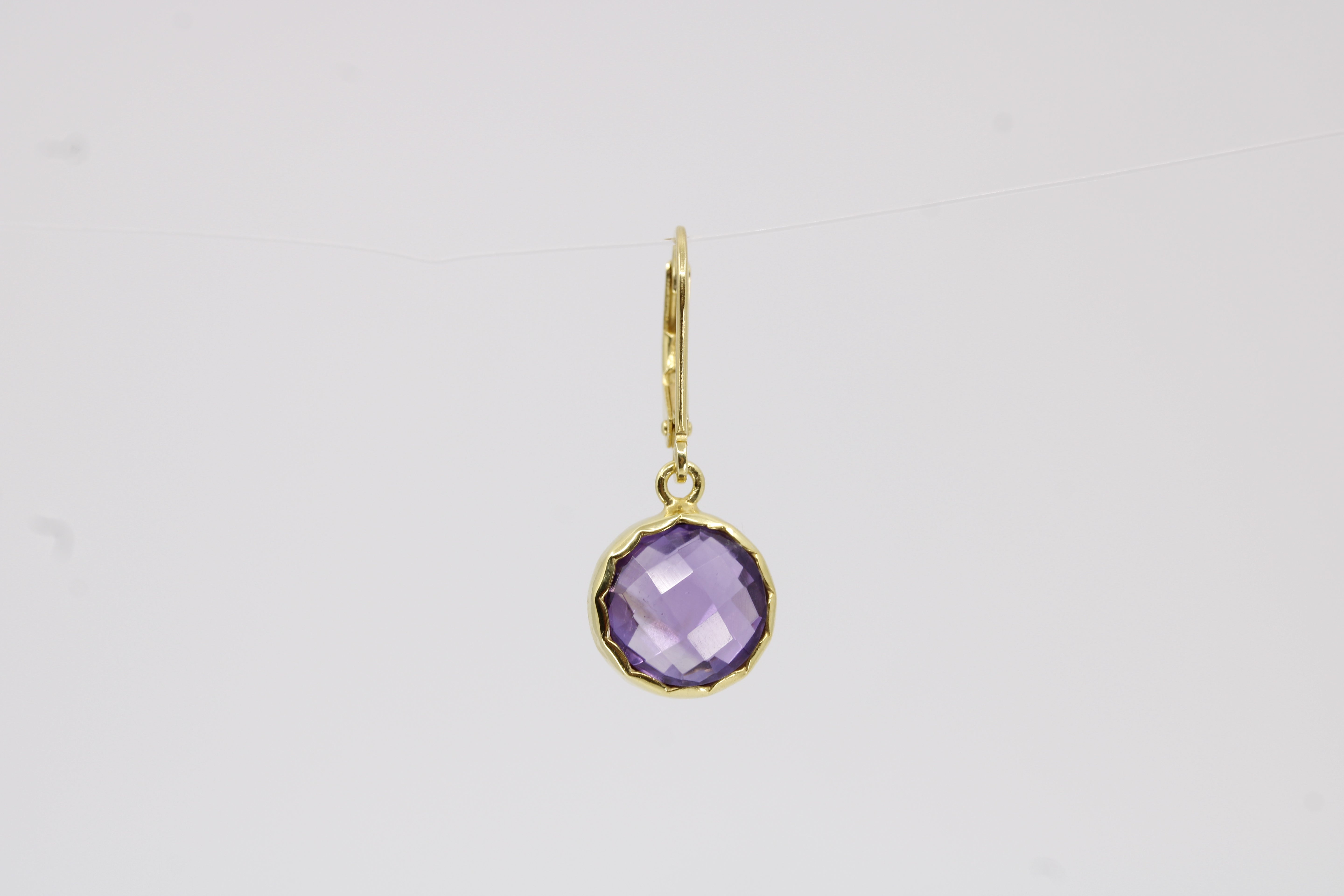 Il Gattopardo 18K Gold Vermeil Bold Drop Earring with Amethyst