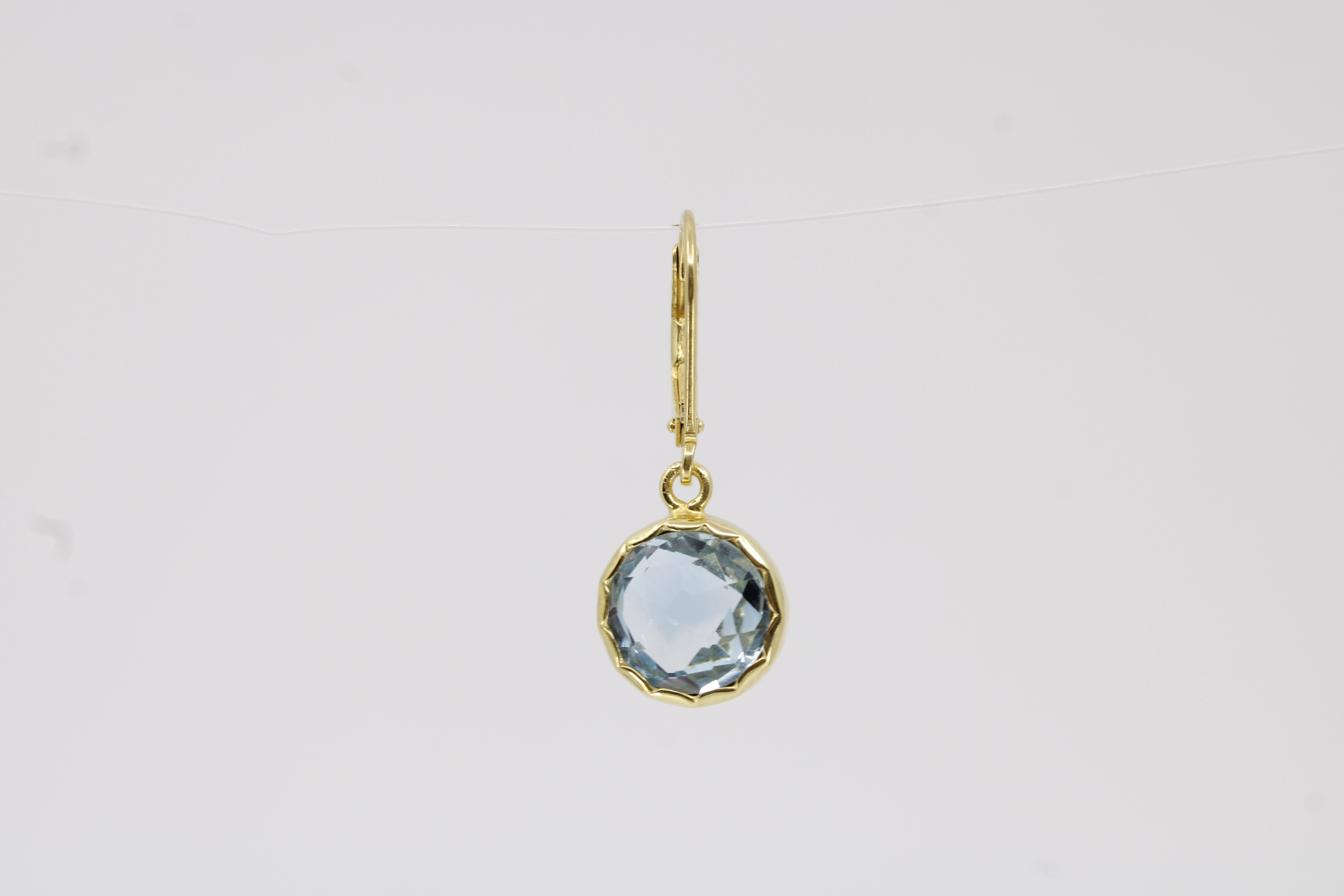 Il Gattopardo 18K Gold Vermeil Bold Drop Earring with Blue Topaz