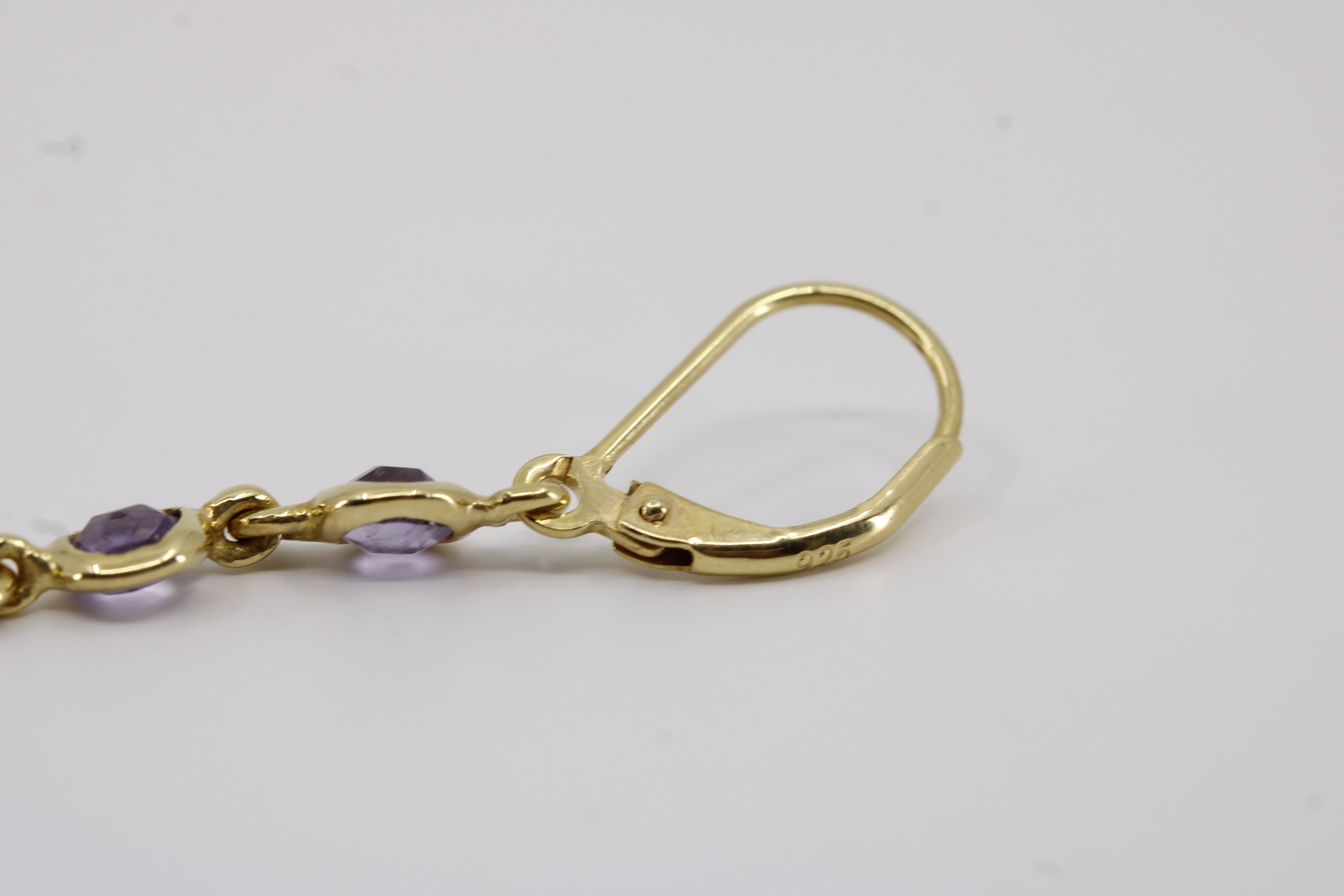 Luce 6 Stones Drop Earring with Amethyst