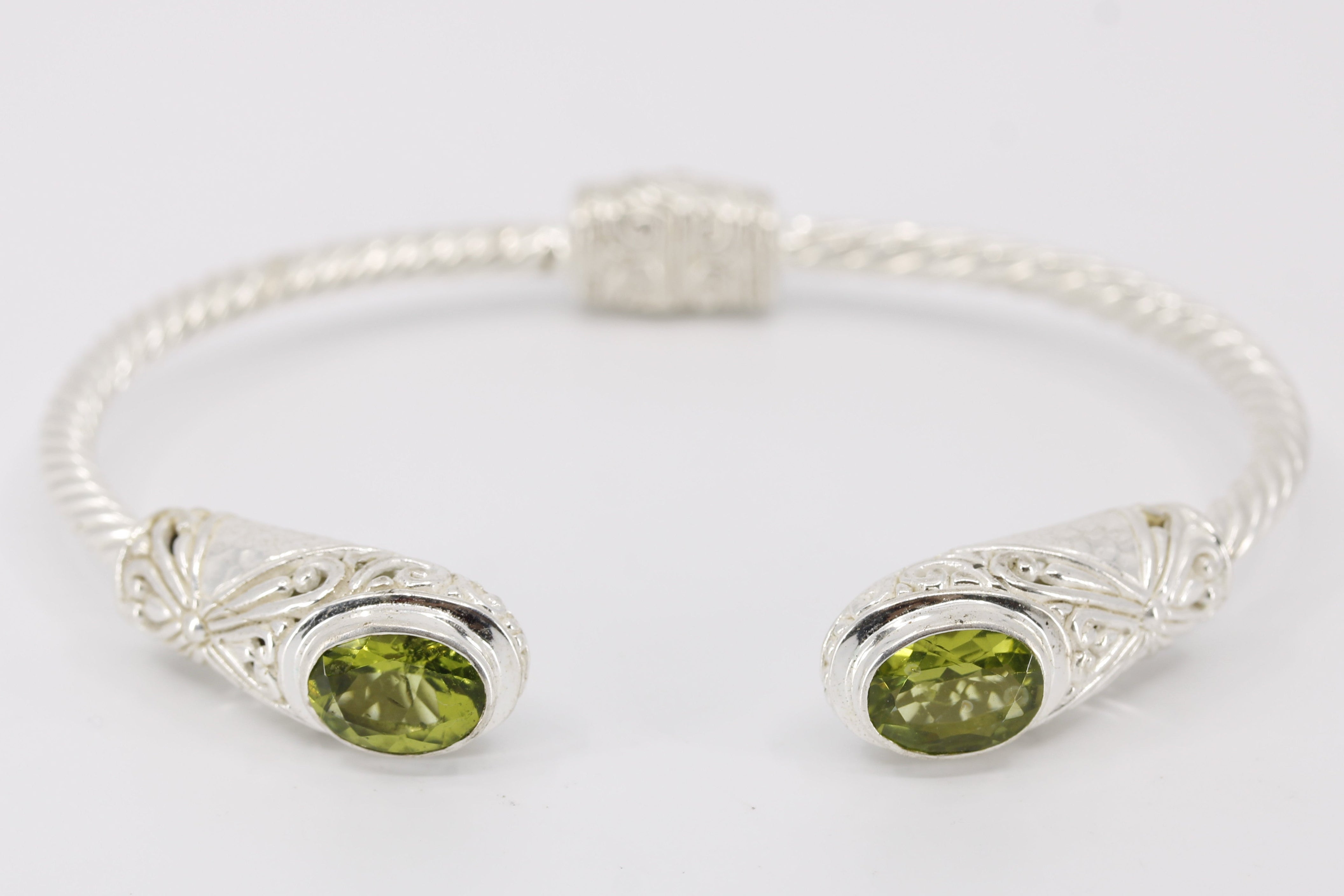 ALBA  Peridot Rope Cuff Bracelet