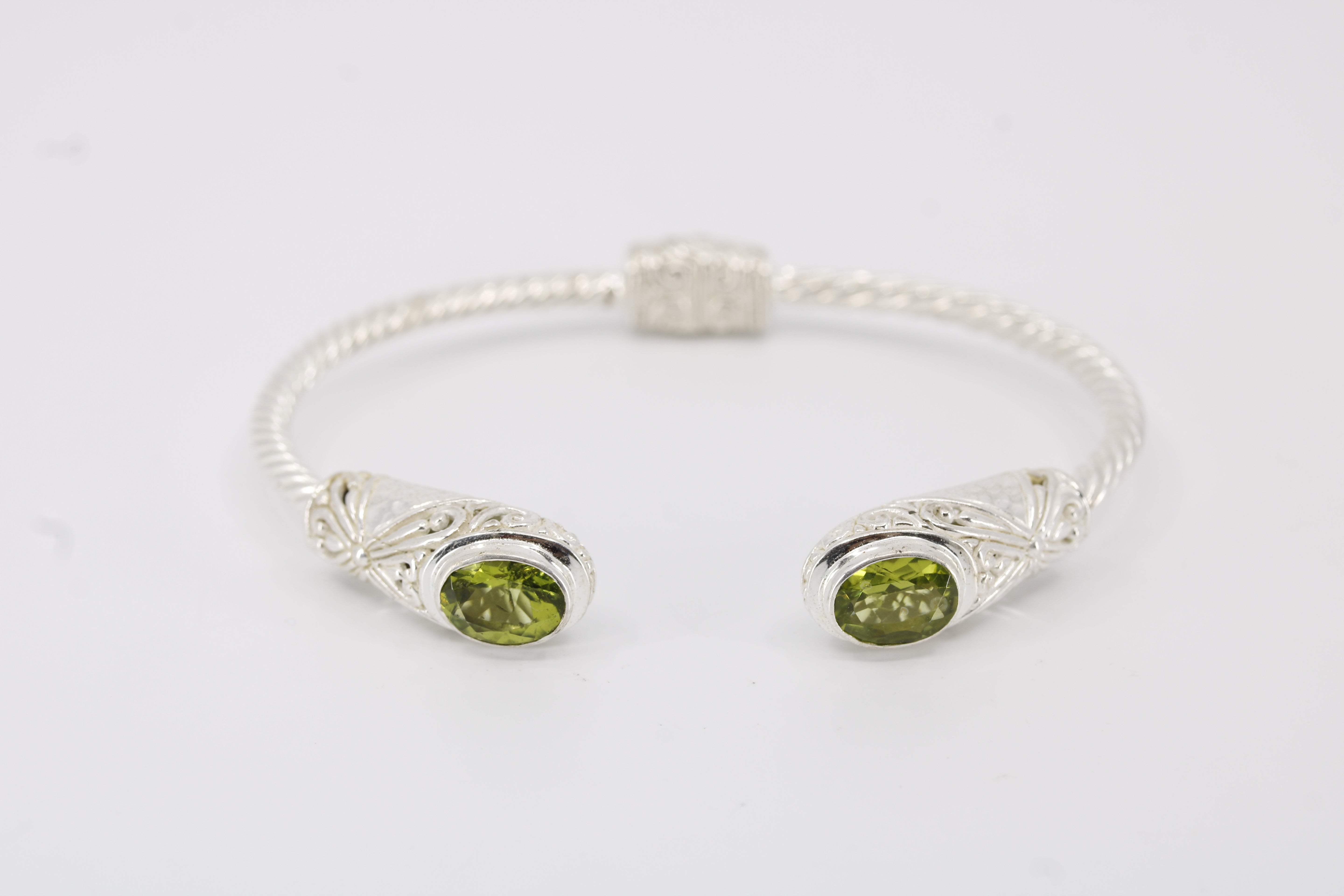 Casa Bali Peridot Rope Cuff Bracelet