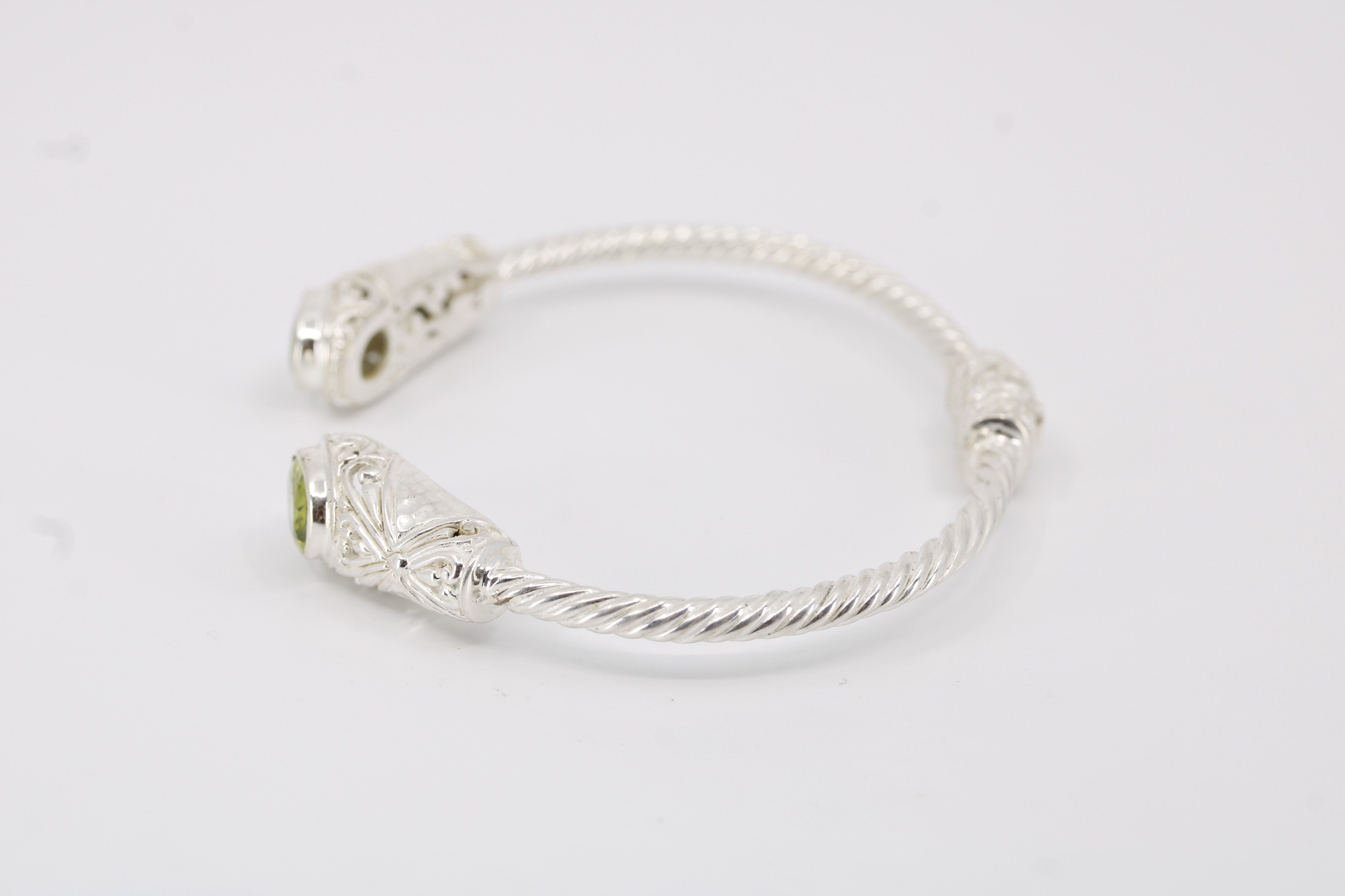 Casa Bali Peridot Rope Cuff Bracelet