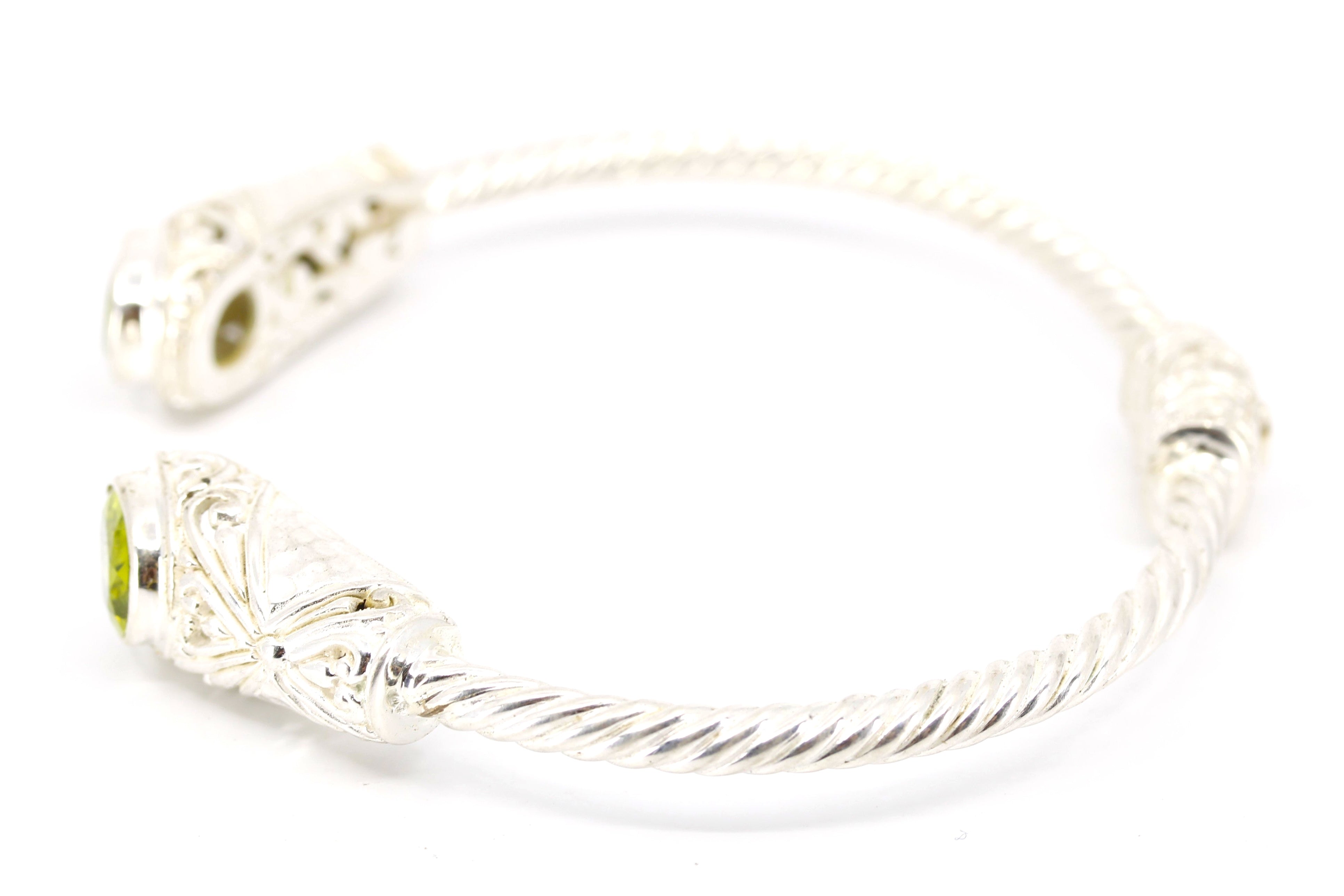 ALBA  Peridot Rope Cuff Bracelet