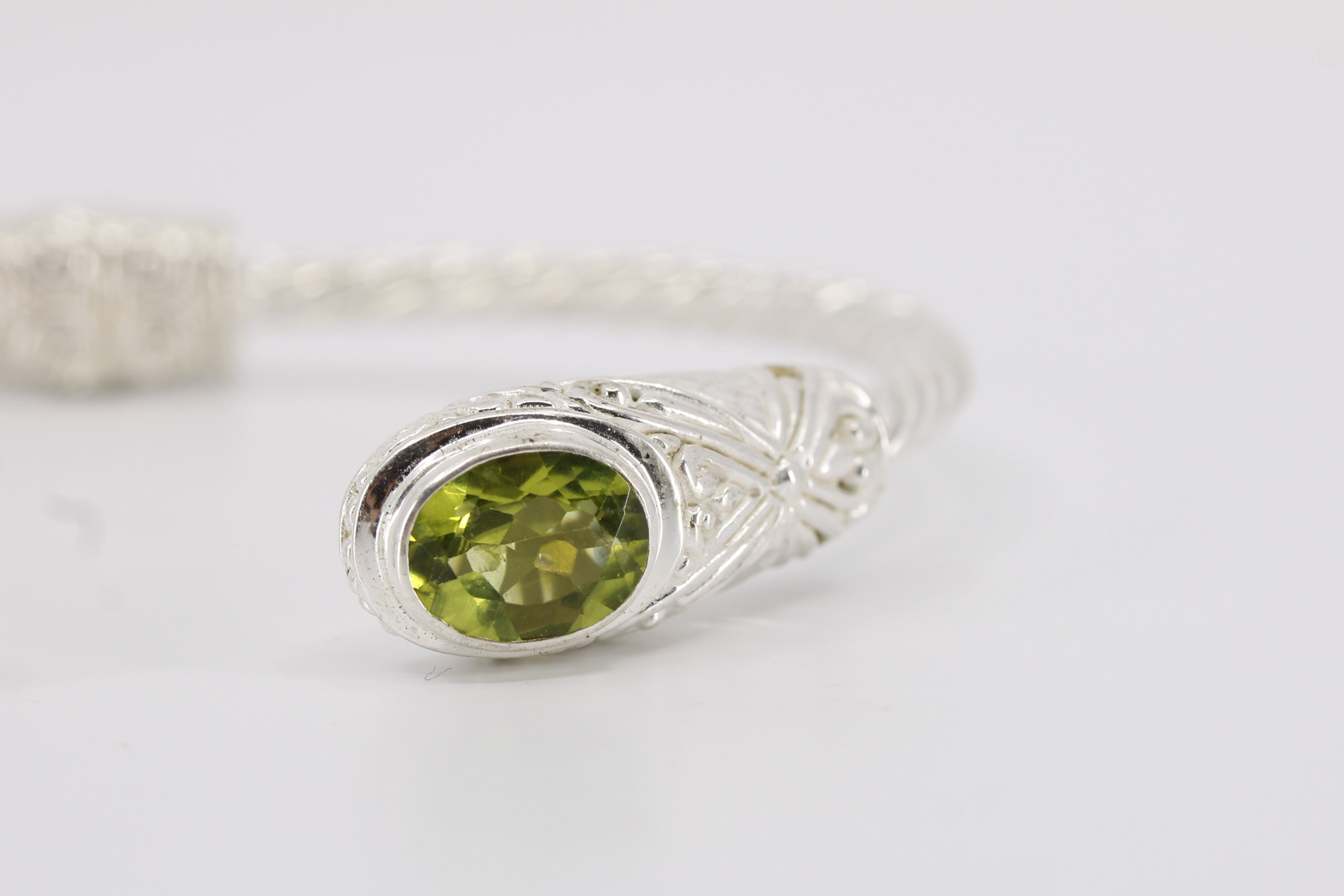 ALBA  Peridot Rope Cuff Bracelet