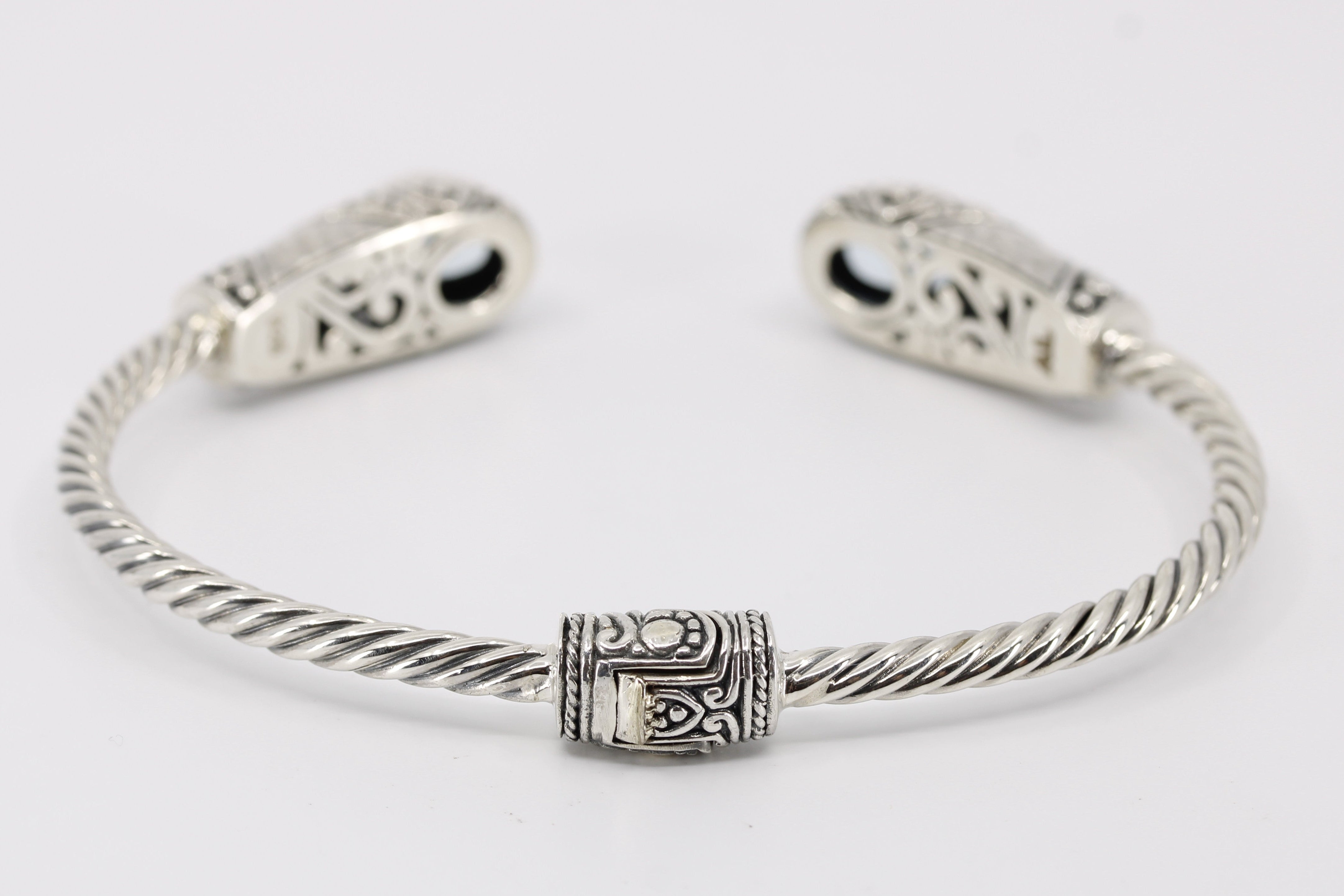 ALBA Blue Topaz Rope Cuff Bracelet