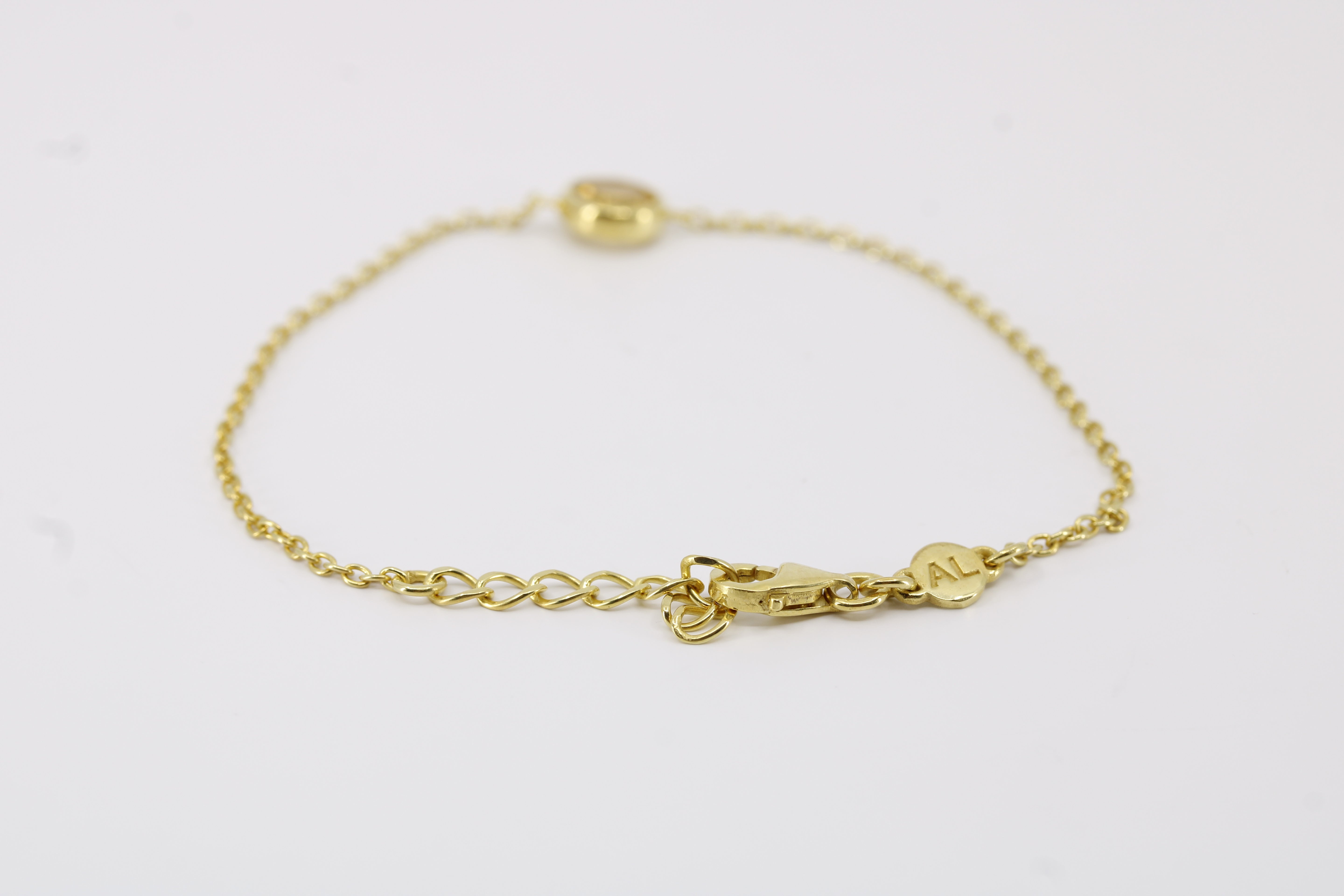 Luce 18K Gold Vermeil Solitaire Bezel Bracelet with Citrine