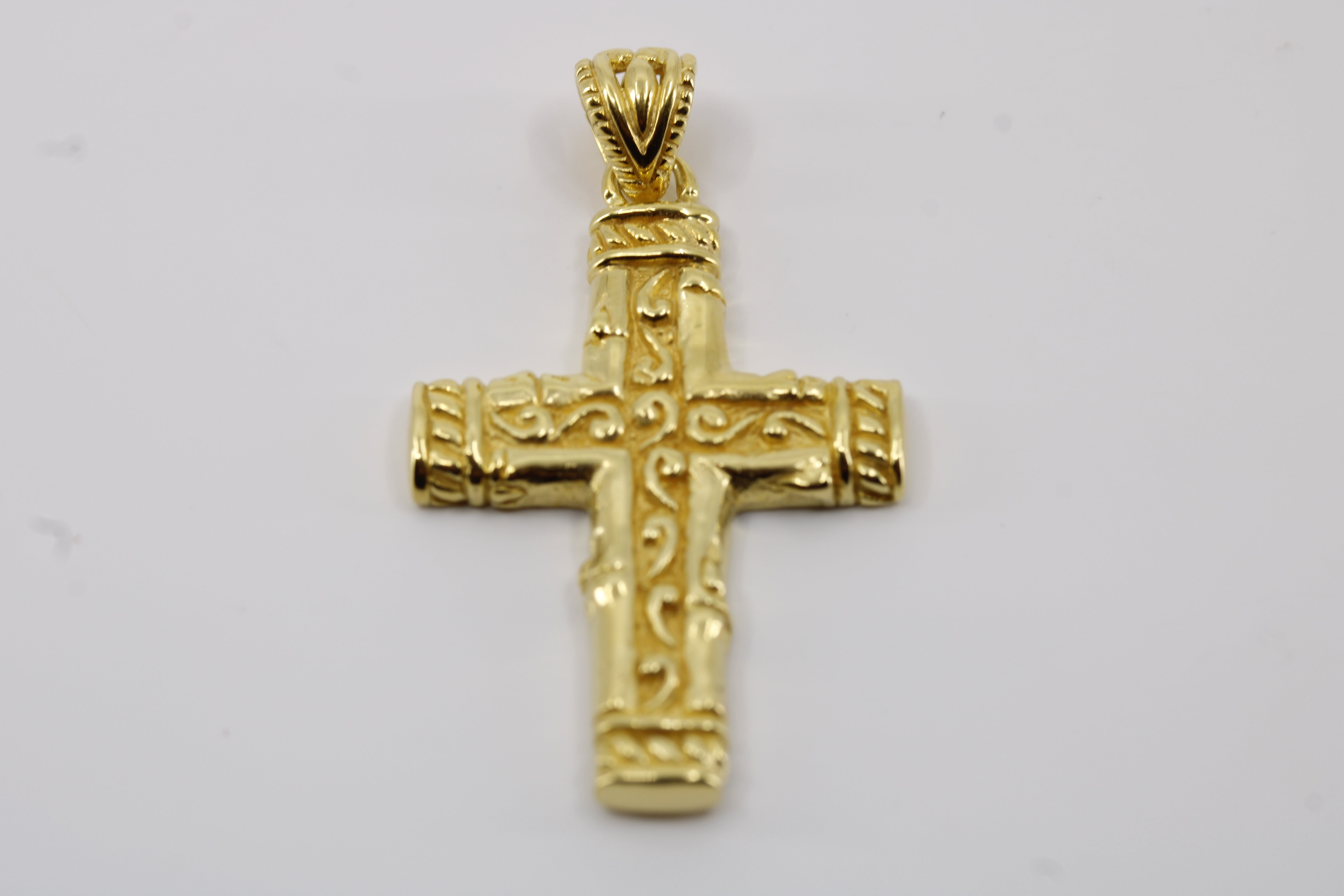 Casa Bali 18K Gold Vermeil Relief Cross Pendant