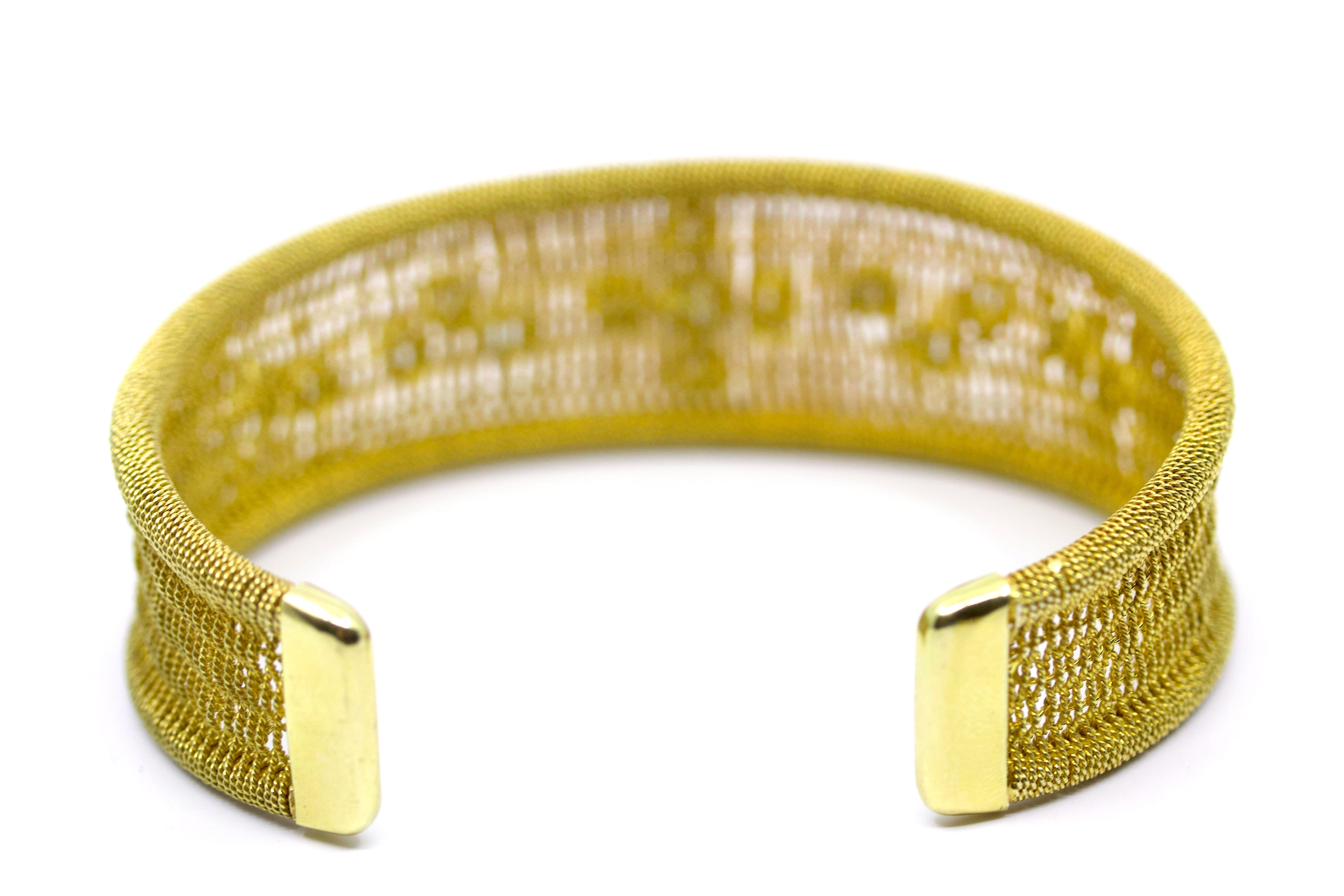 RICAMI 18K Gold Vermeil Blue Topaz Cuff Bracelet