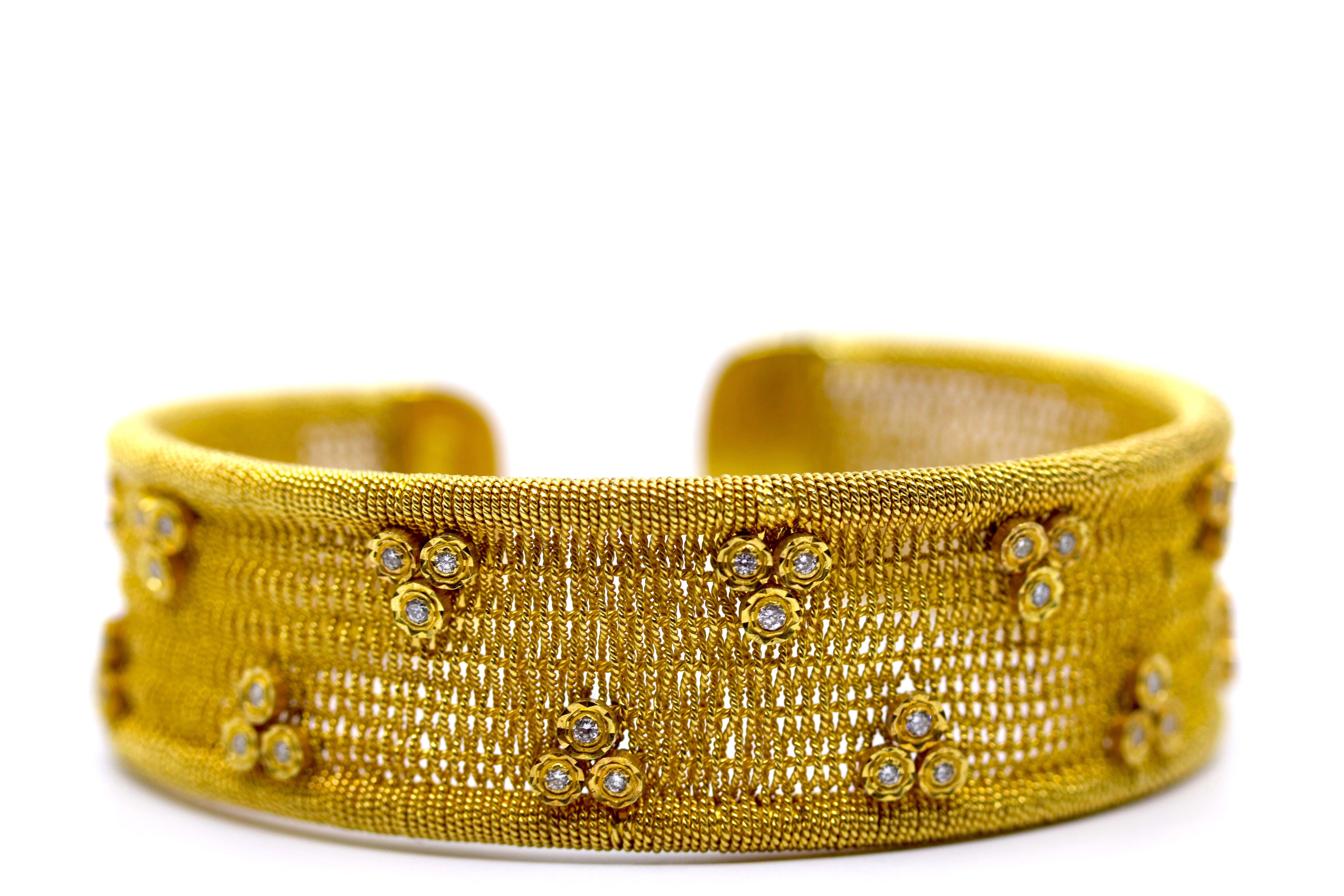 RICAMI 18K Gold Vermeil Bracelet with Diamonds