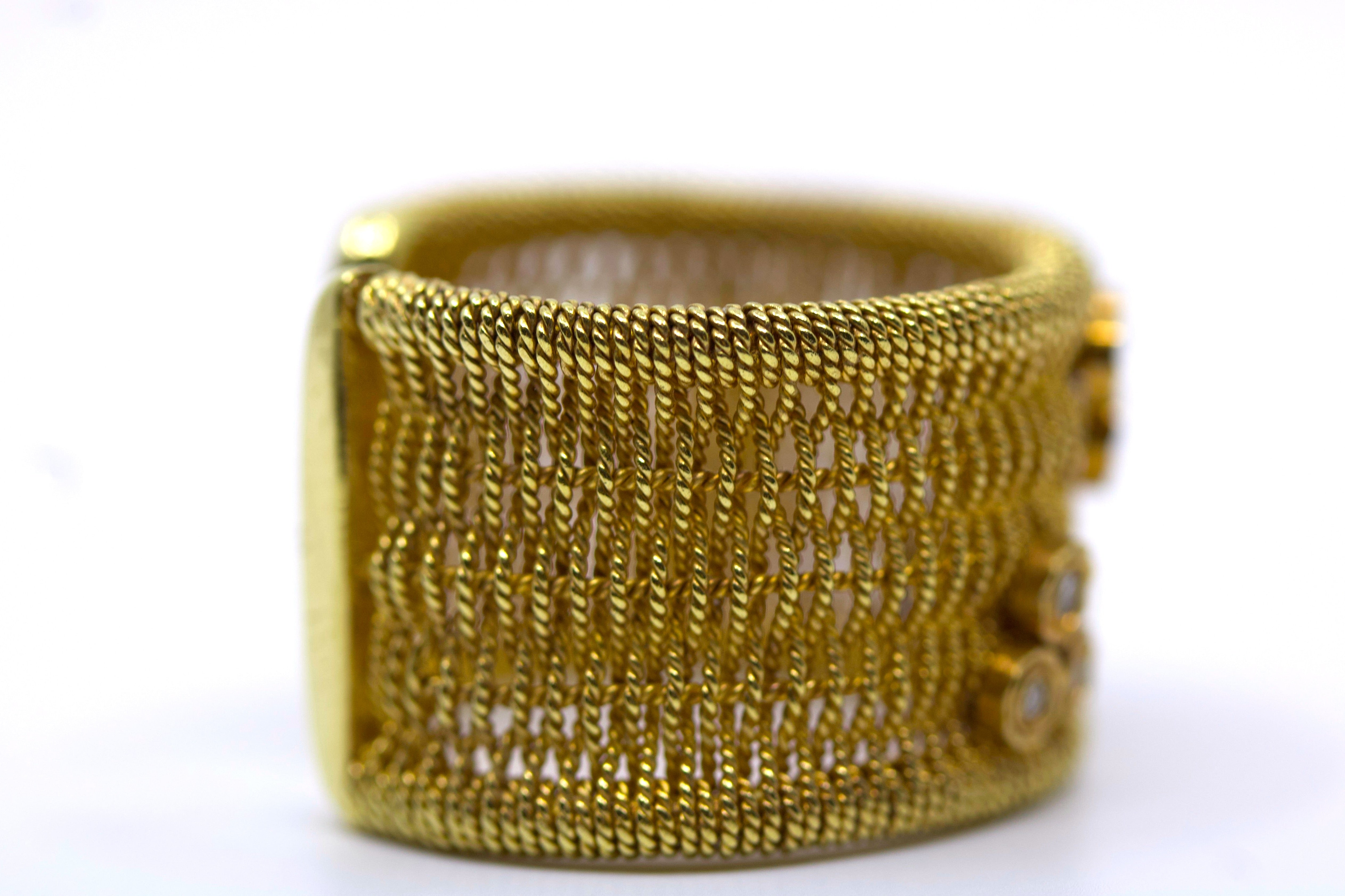 RICAMI 18K Gold Vermeil Ring with Diamonds