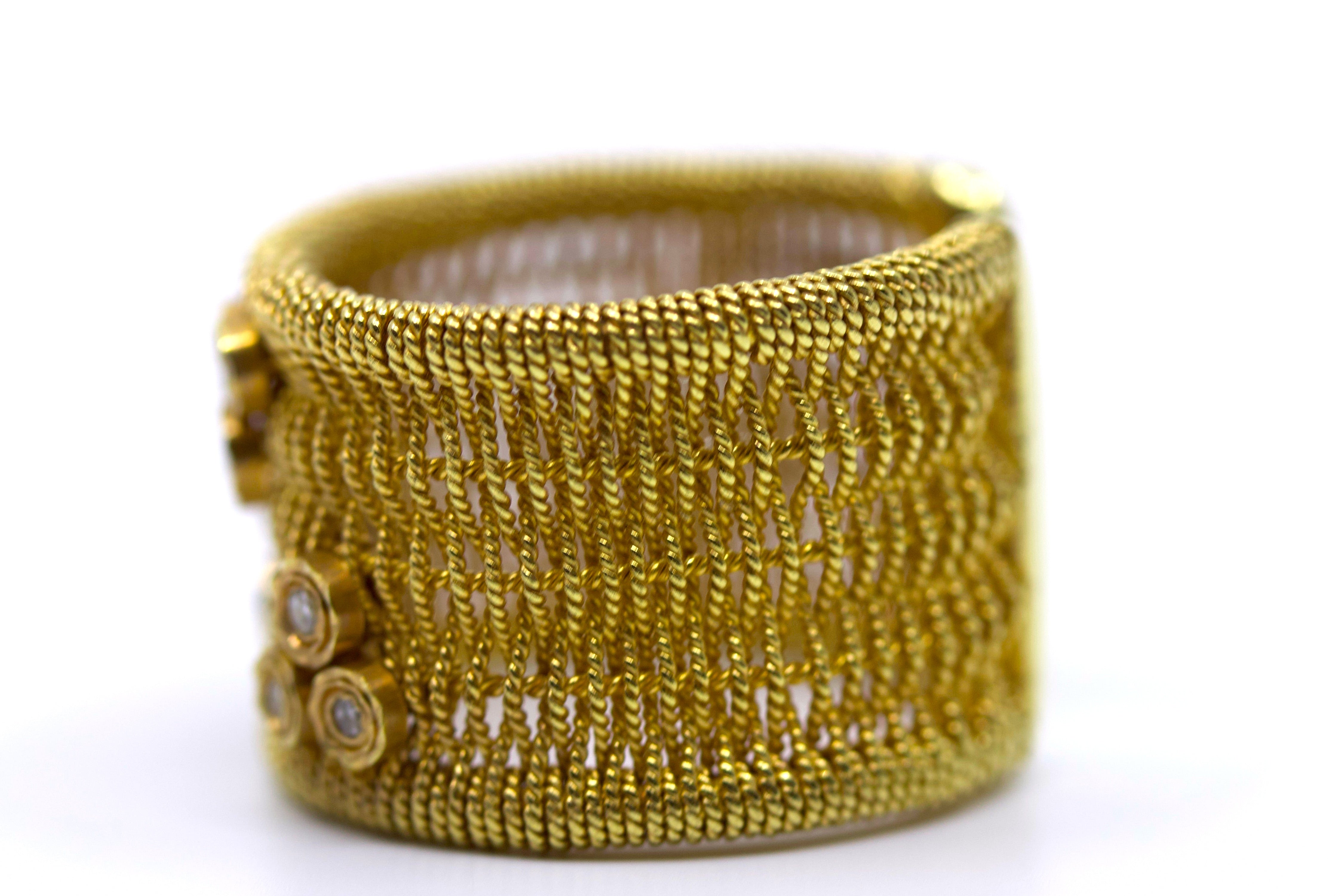 RICAMI 18K Gold Vermeil Ring with Diamonds