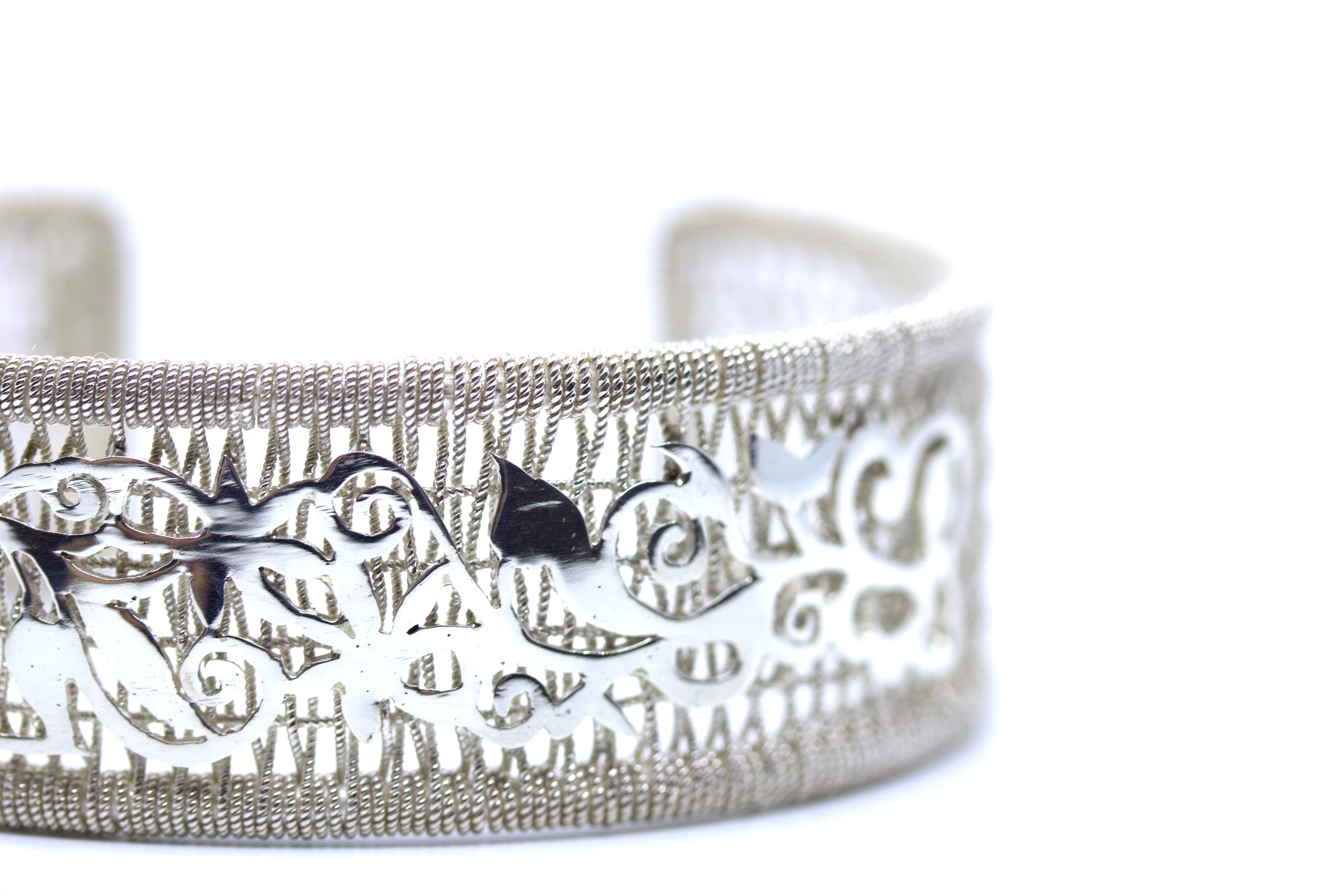 HIMALAYA Sterling Silver Medium Ricami Bracelet