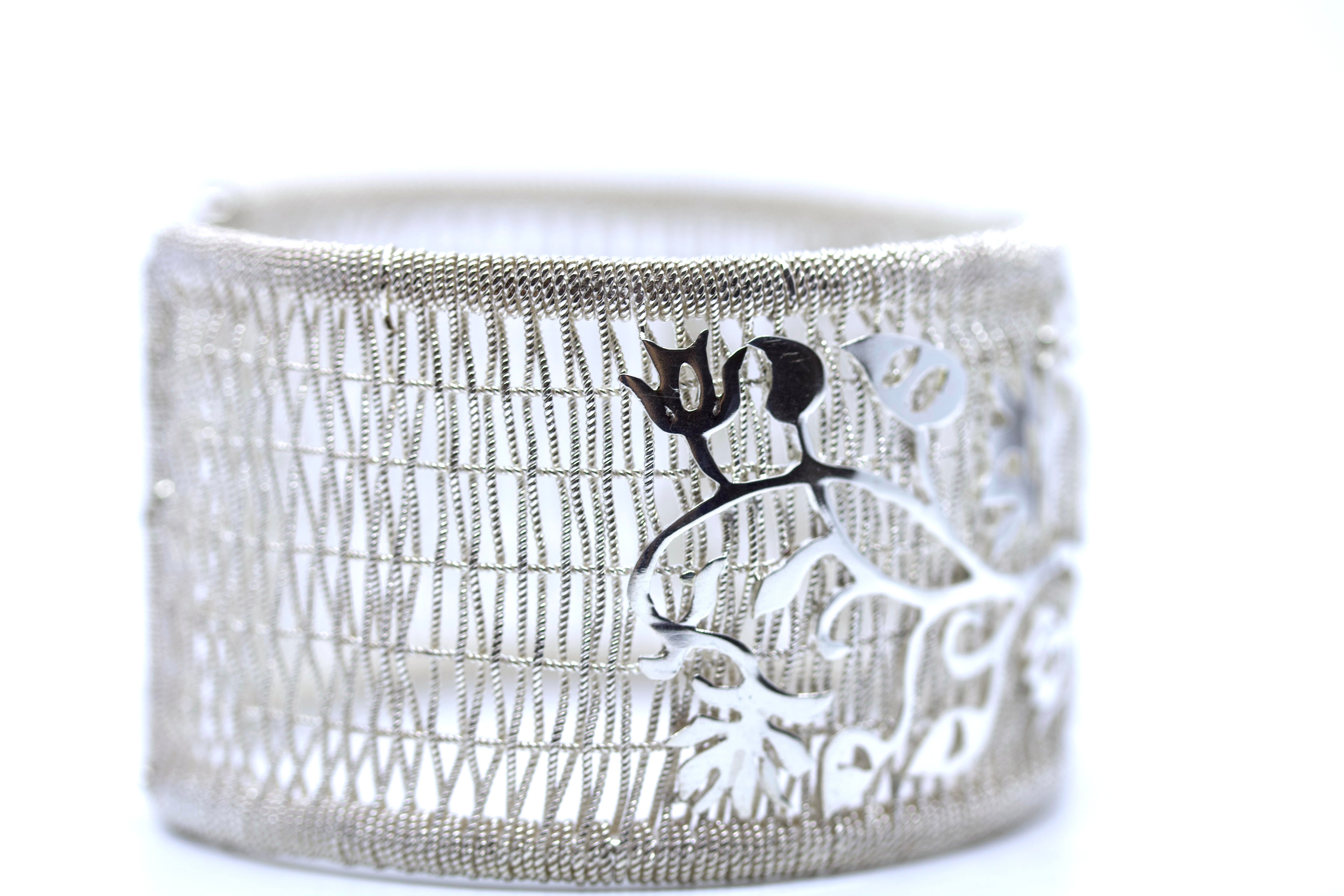 HIMALAYA Sterling Silver Large Ricami Bracelet